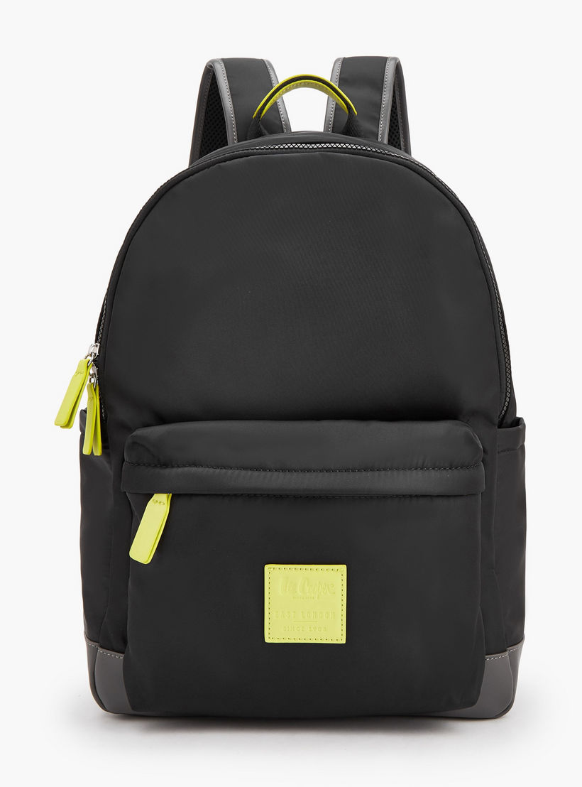 شنطة ظهر بسحاب إغلاق وزخرفة الشعار من لي كوبر-school-bagsandbackpacks-backpacks-image-1