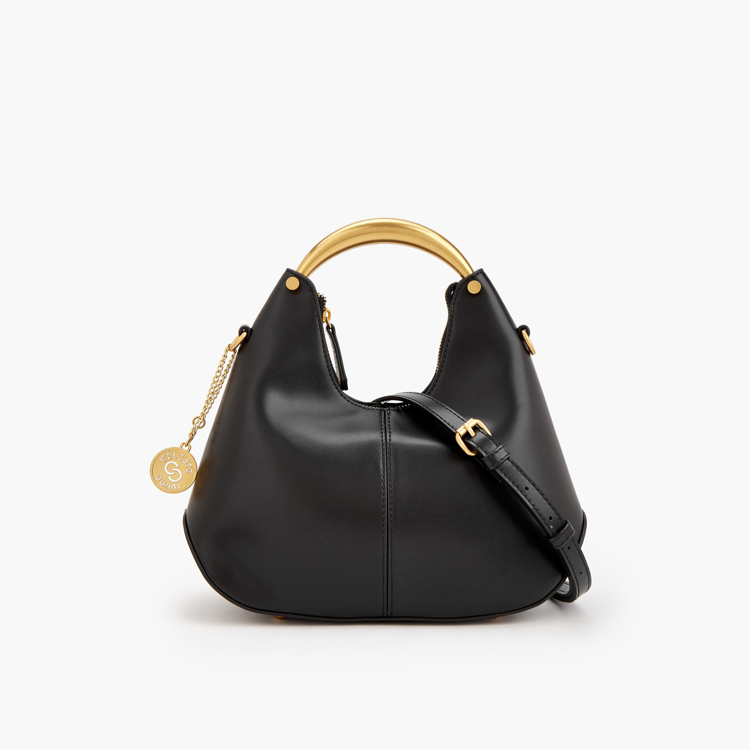 Celeste Solid Hobo Bag with Detachable Shoulder Strap-women-bagsandwallets-handbags-image-1