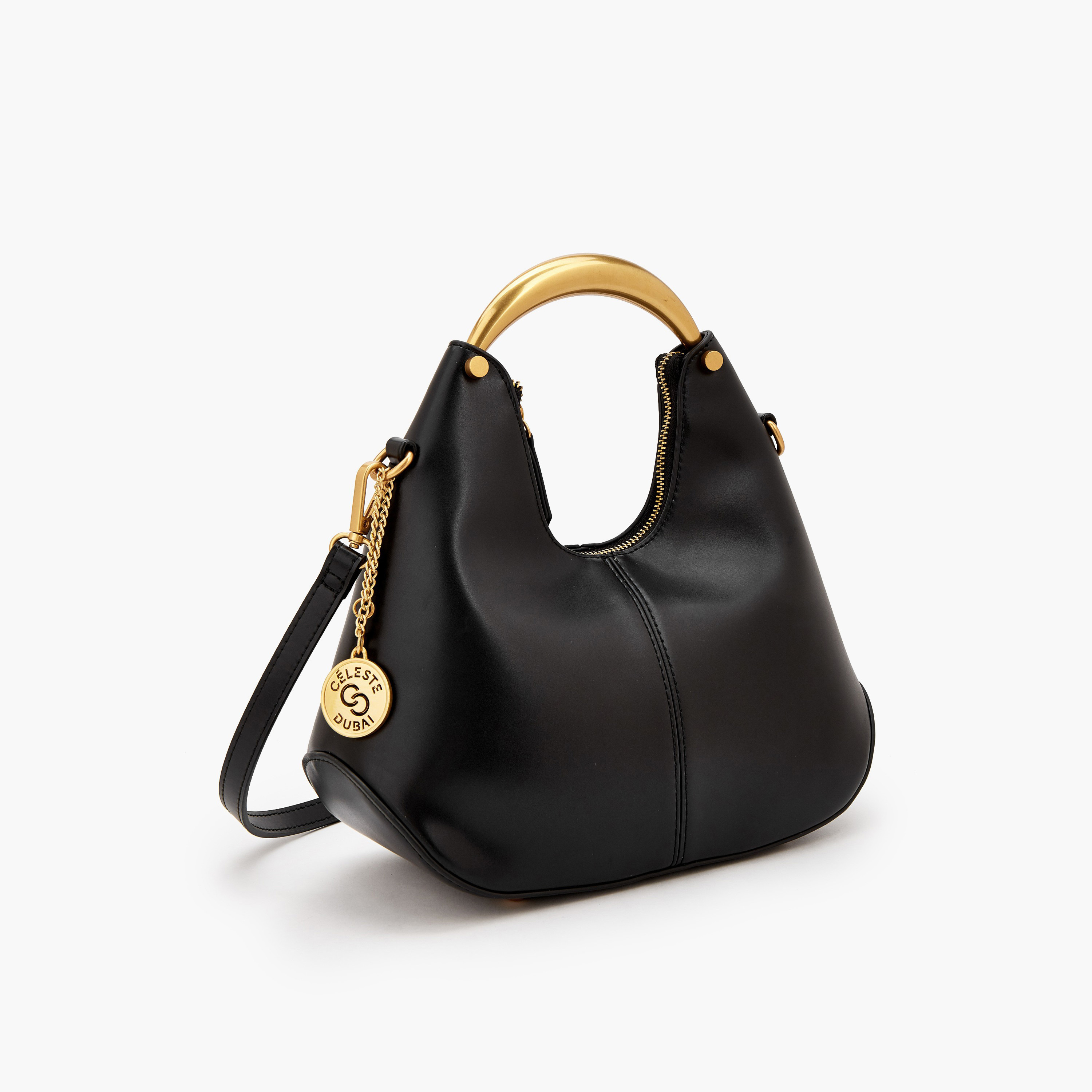 Celeste Solid Hobo Bag with Detachable Shoulder Strap-women-bagsandwallets-handbags-image-3
