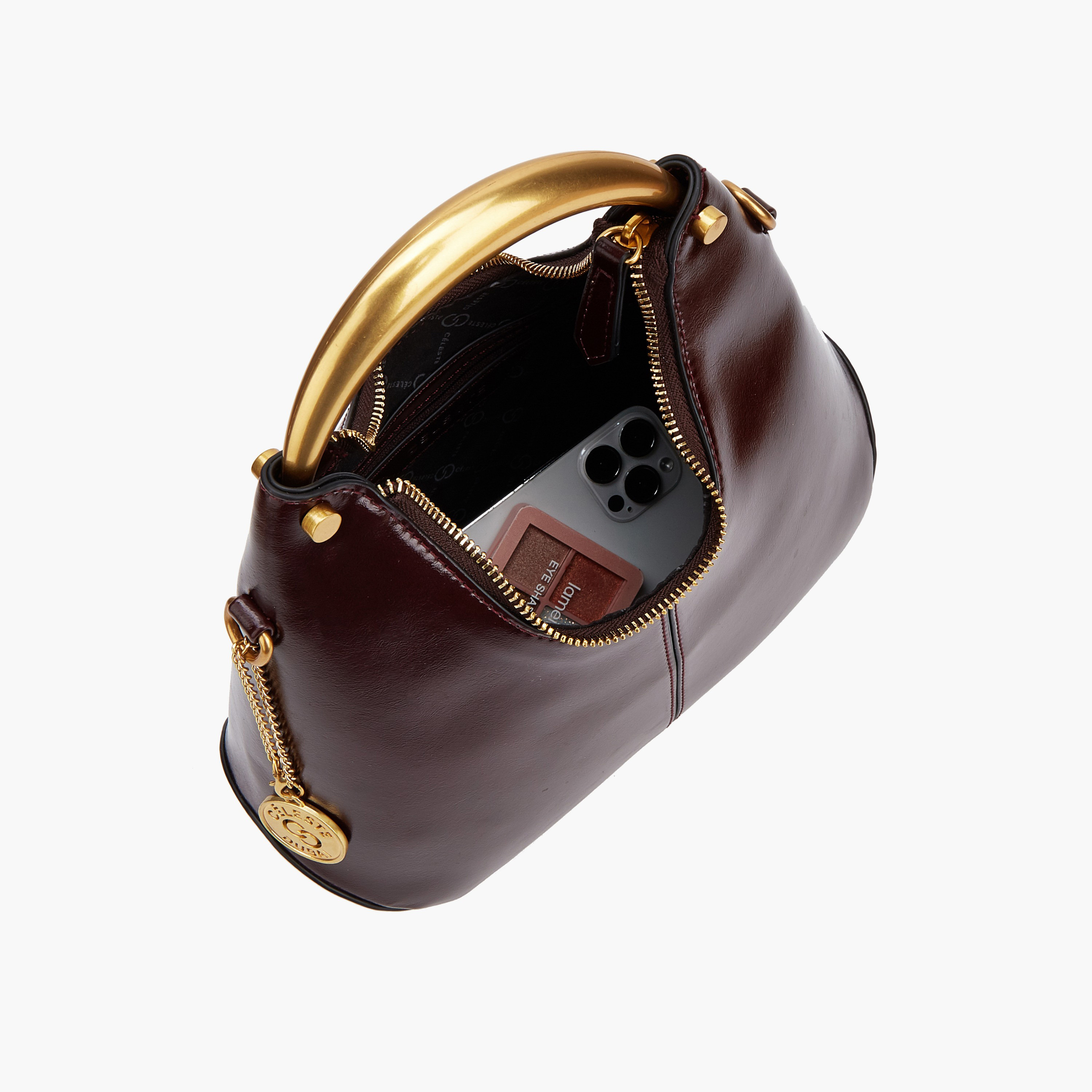 شنطة هوبو سادة بحزام كتف قابل للتعديل من سيليست-women-bagsandwallets-handbags-image-7