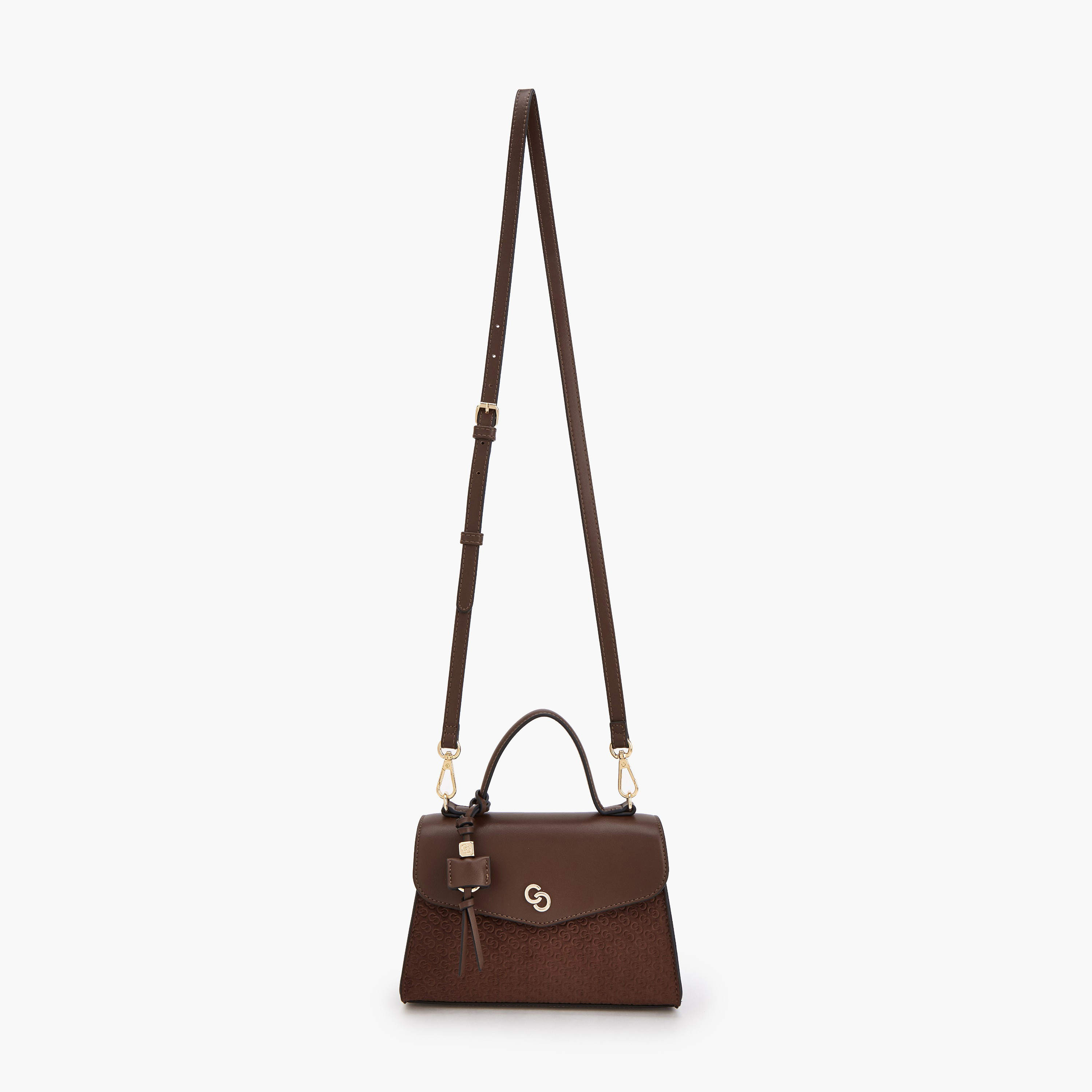Celeste Monogram Embossed Satchel Bag with Detachable Strap-women-bagsandwallets-handbags-image-2