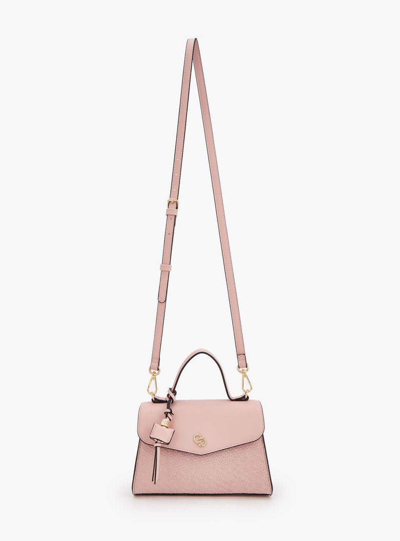 شنطة ساتشيل بنقوش مونوجرام وحزام قابل للفصل من سيليست-women-bagsandwallets-handbags-image-2