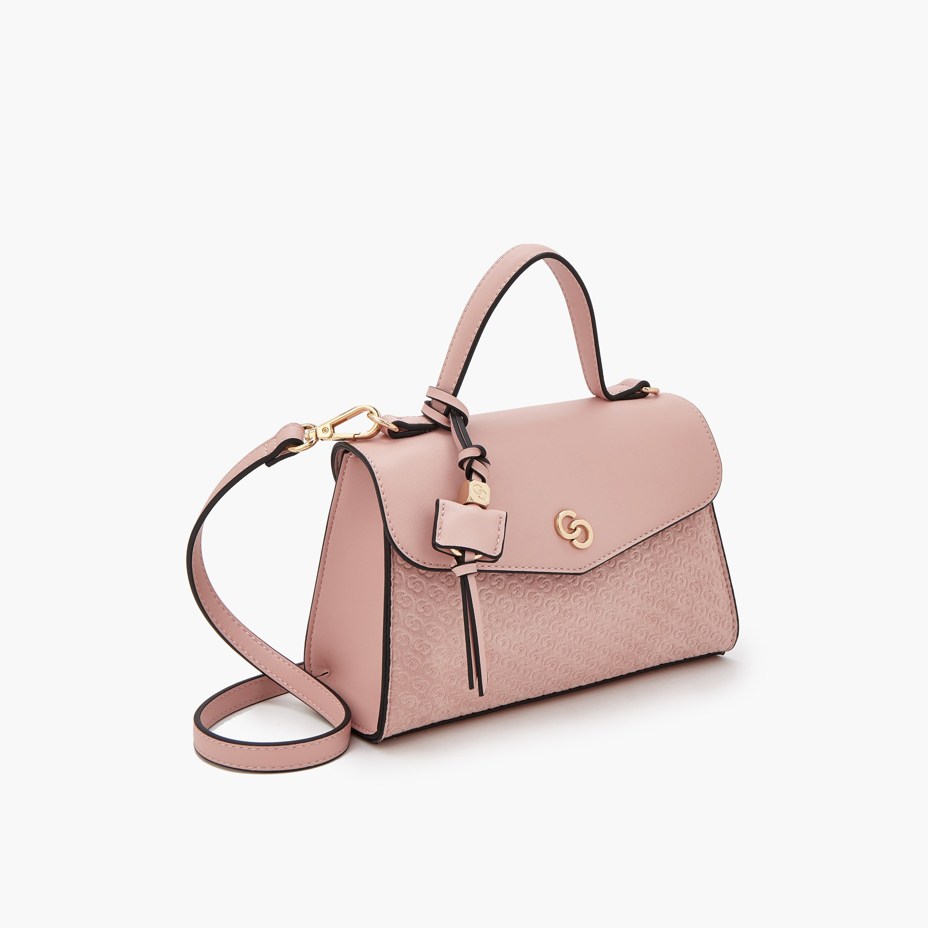 شنطة ساتشيل بنقوش مونوجرام وحزام قابل للفصل من سيليست-women-bagsandwallets-handbags-image-3