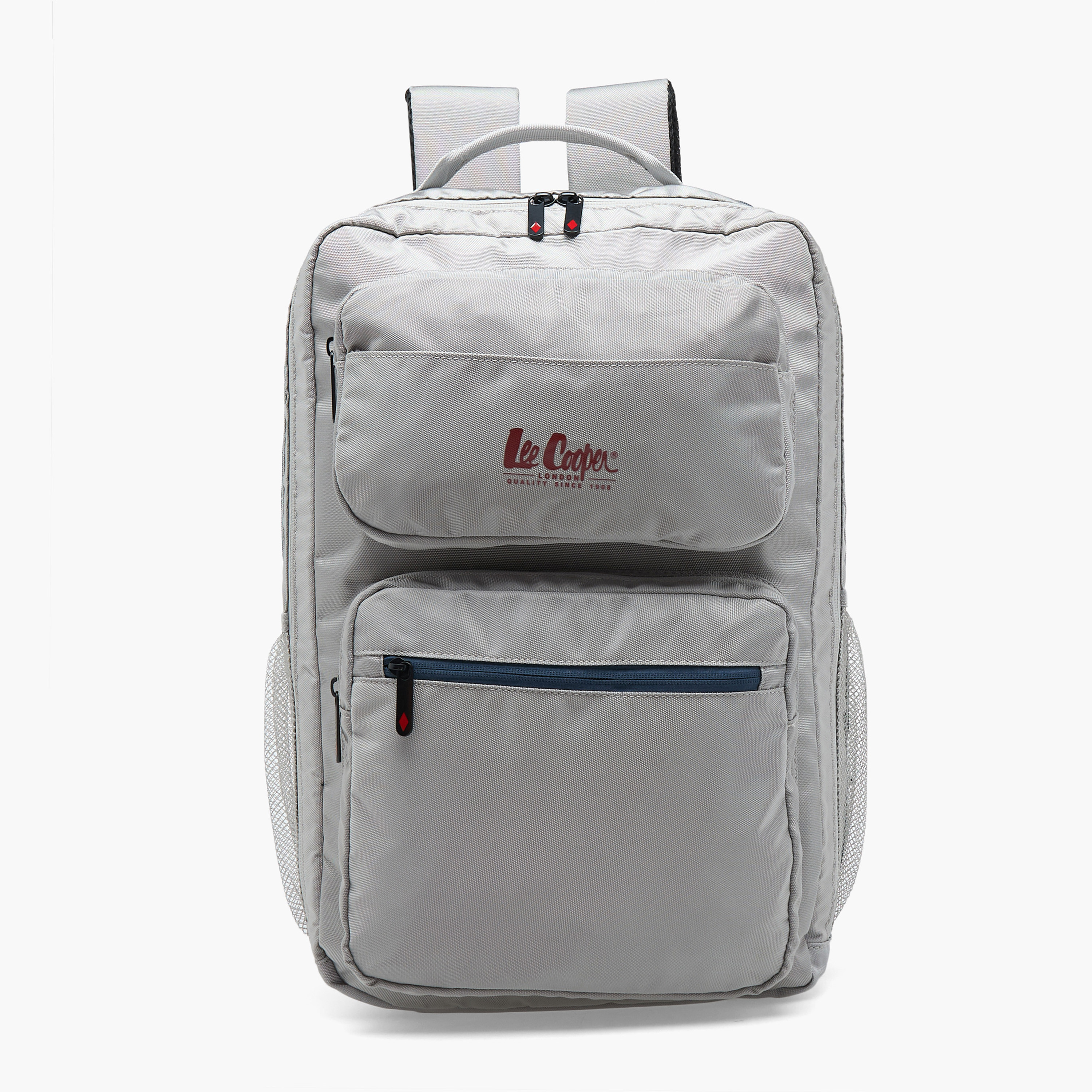 Lee Cooper Logo Print 3-Piece School Backpack for Kids 13+ Years with Lunch Bag and Pouch-school-bagsandbackpacks-backpacks-image-2