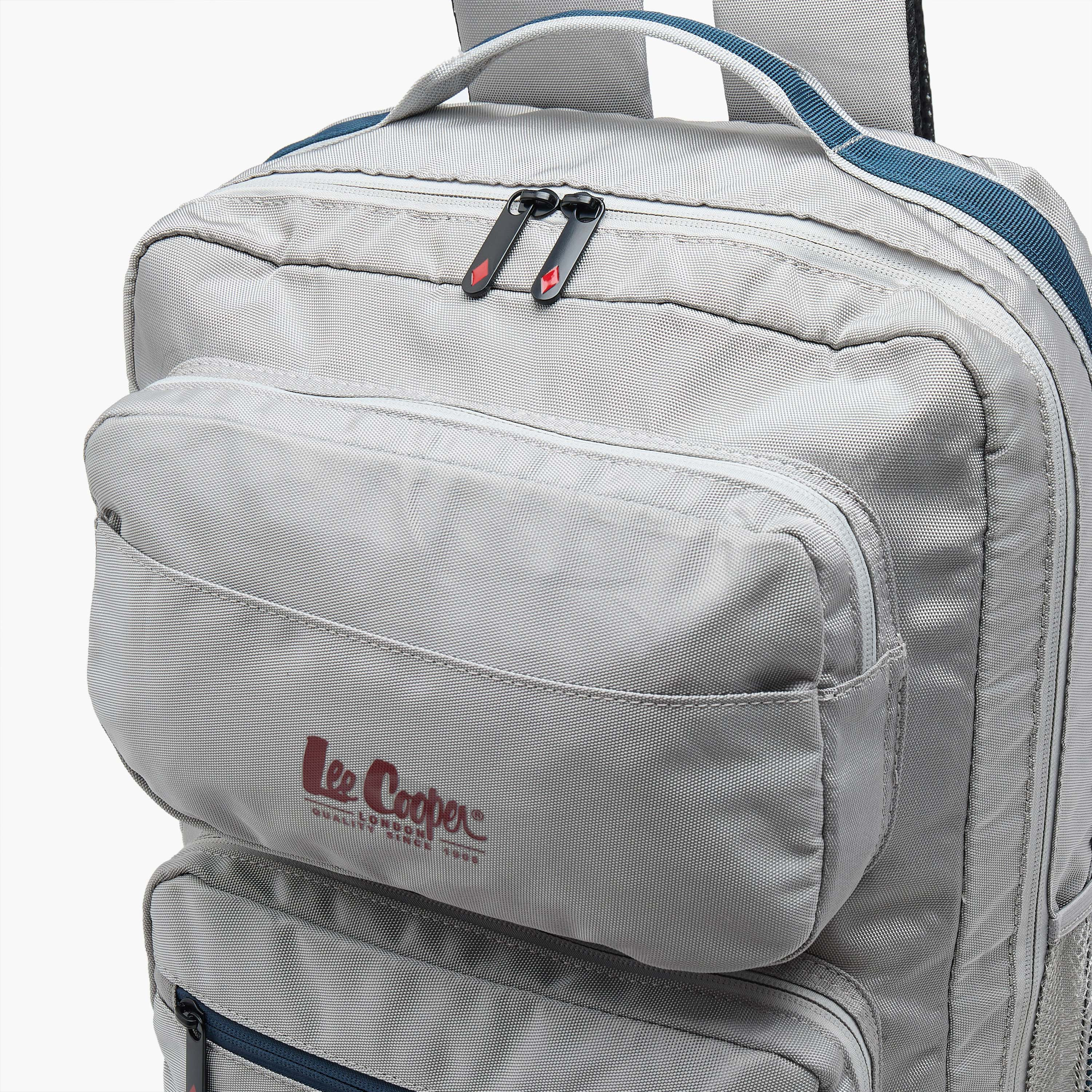 Lee Cooper Logo Print 3-Piece School Backpack for Kids 13+ Years with Lunch Bag and Pouch-school-bagsandbackpacks-backpacks-image-4