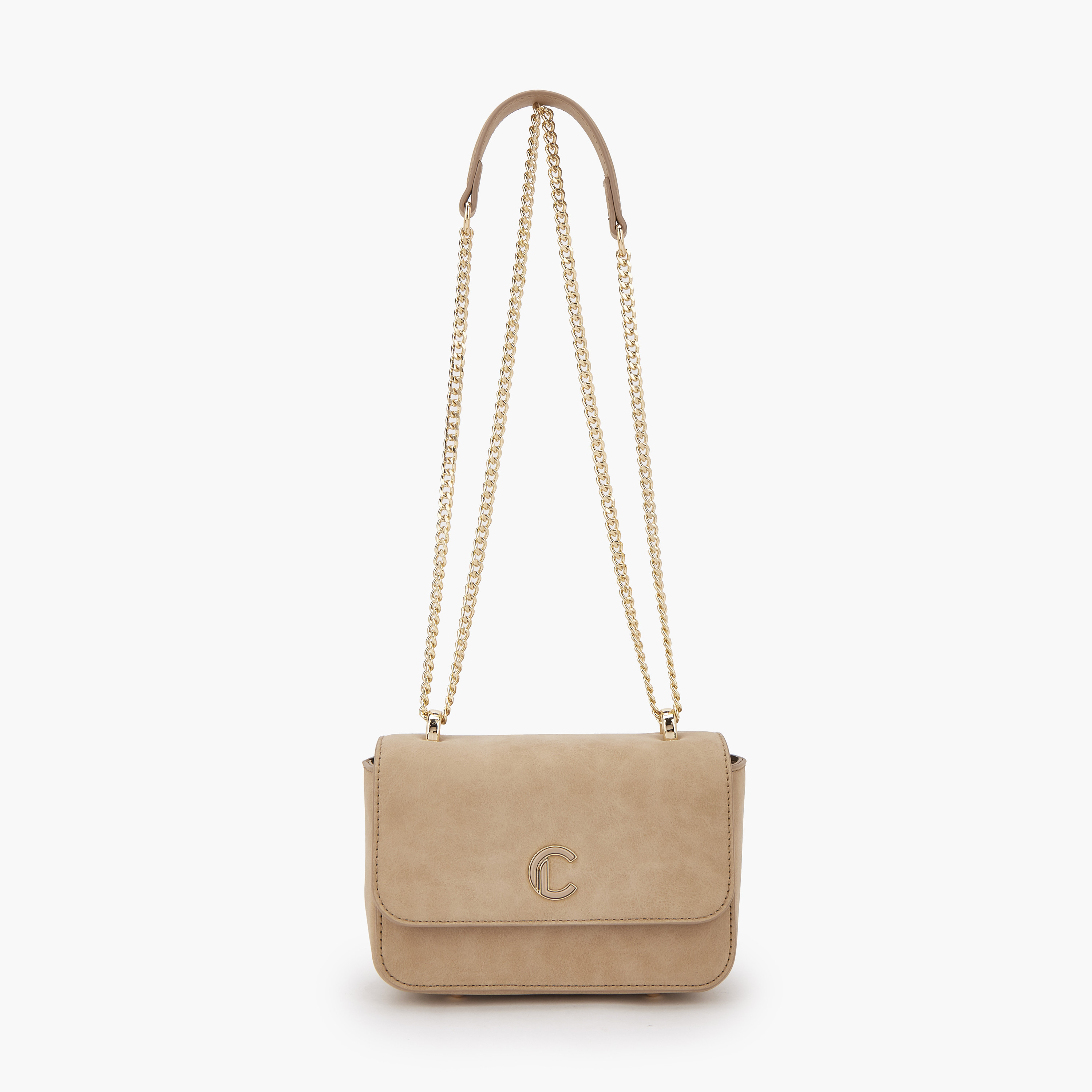 شنطة كروس بودي بارزة الملمس بطية إغلاق من لو كونفورت-women-bagsandwallets-handbags-image-1