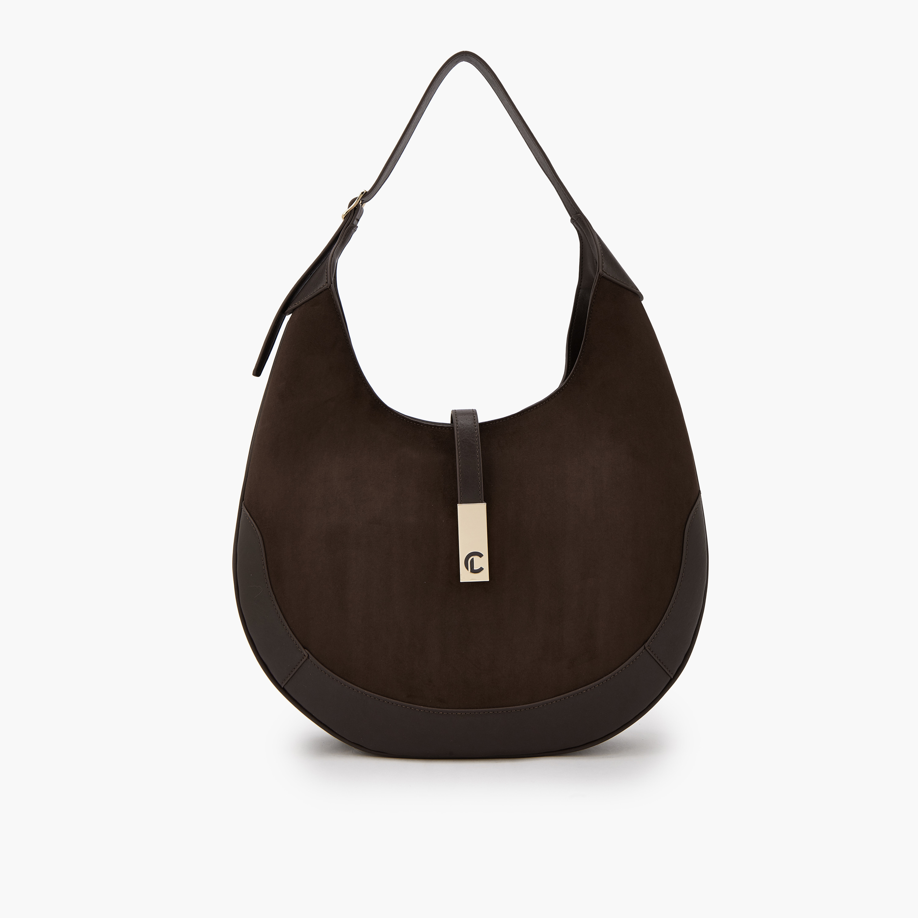 Le Confort Solid Hobo Bag with Adjustable Strap-women-bagsandwallets-handbags-image-1