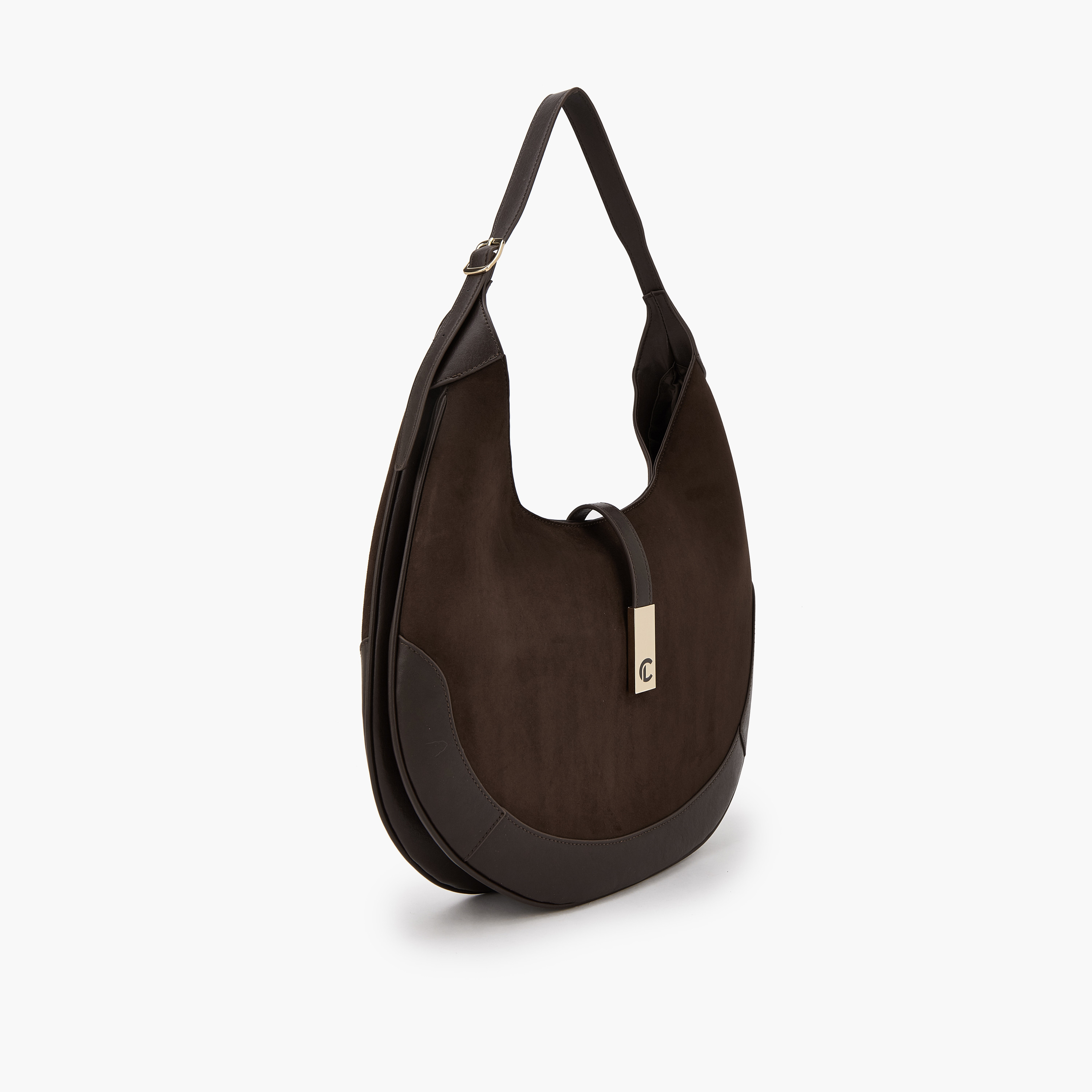 Le Confort Solid Hobo Bag with Adjustable Strap-women-bagsandwallets-handbags-image-2