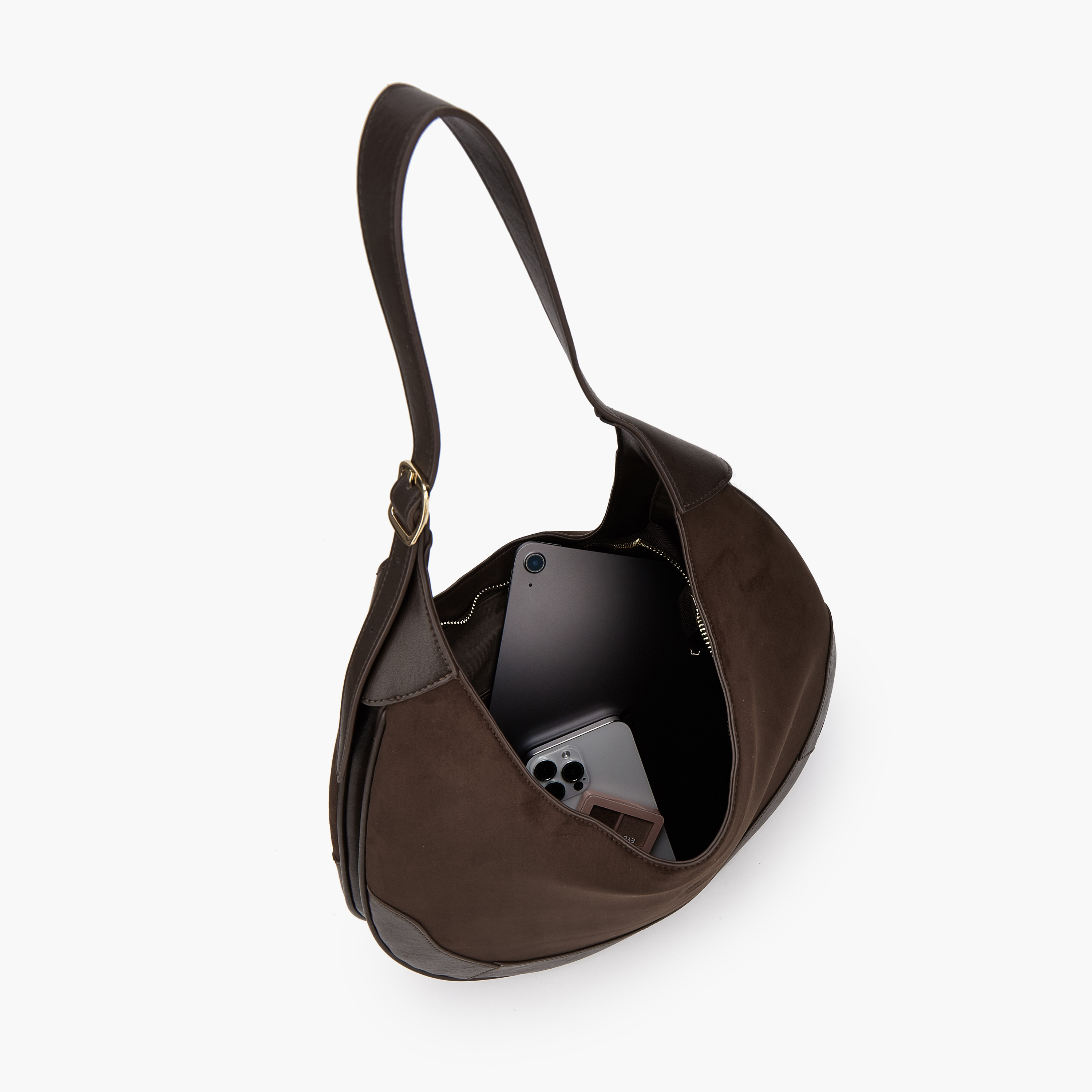 Le Confort Solid Hobo Bag with Adjustable Strap-women-bagsandwallets-handbags-image-7