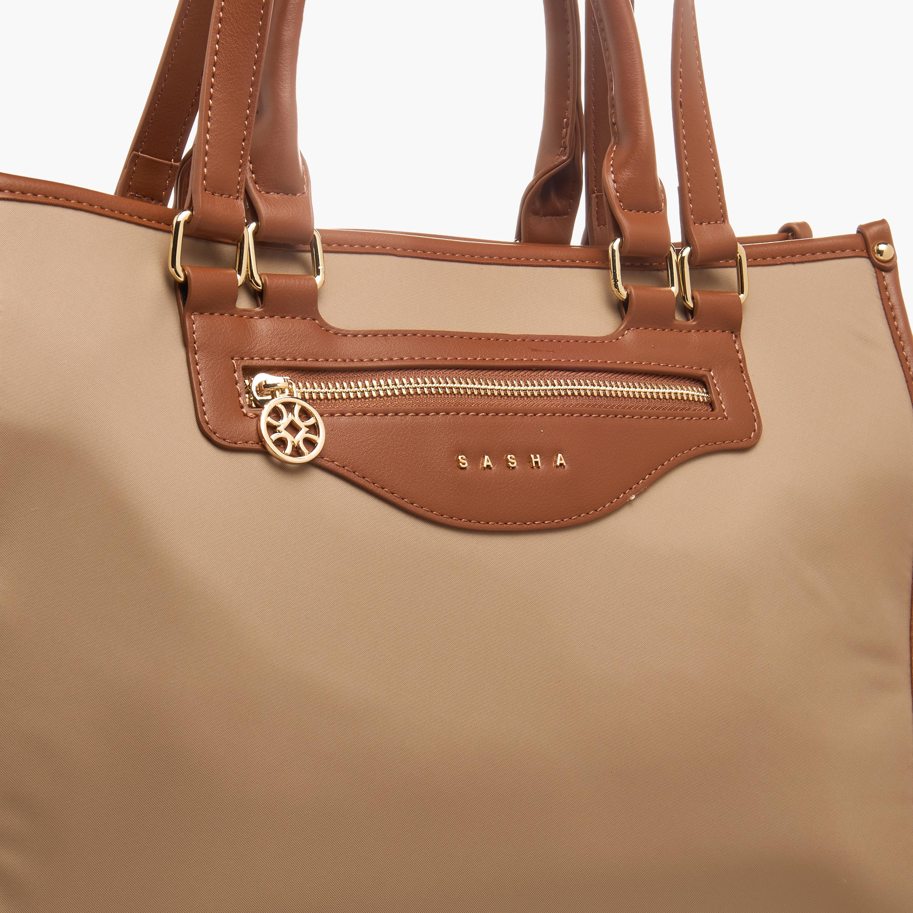 شنطة توتي بارزة الملمس بسحاب إغلاق من ساشا-women-bagsandwallets-handbags-image-4