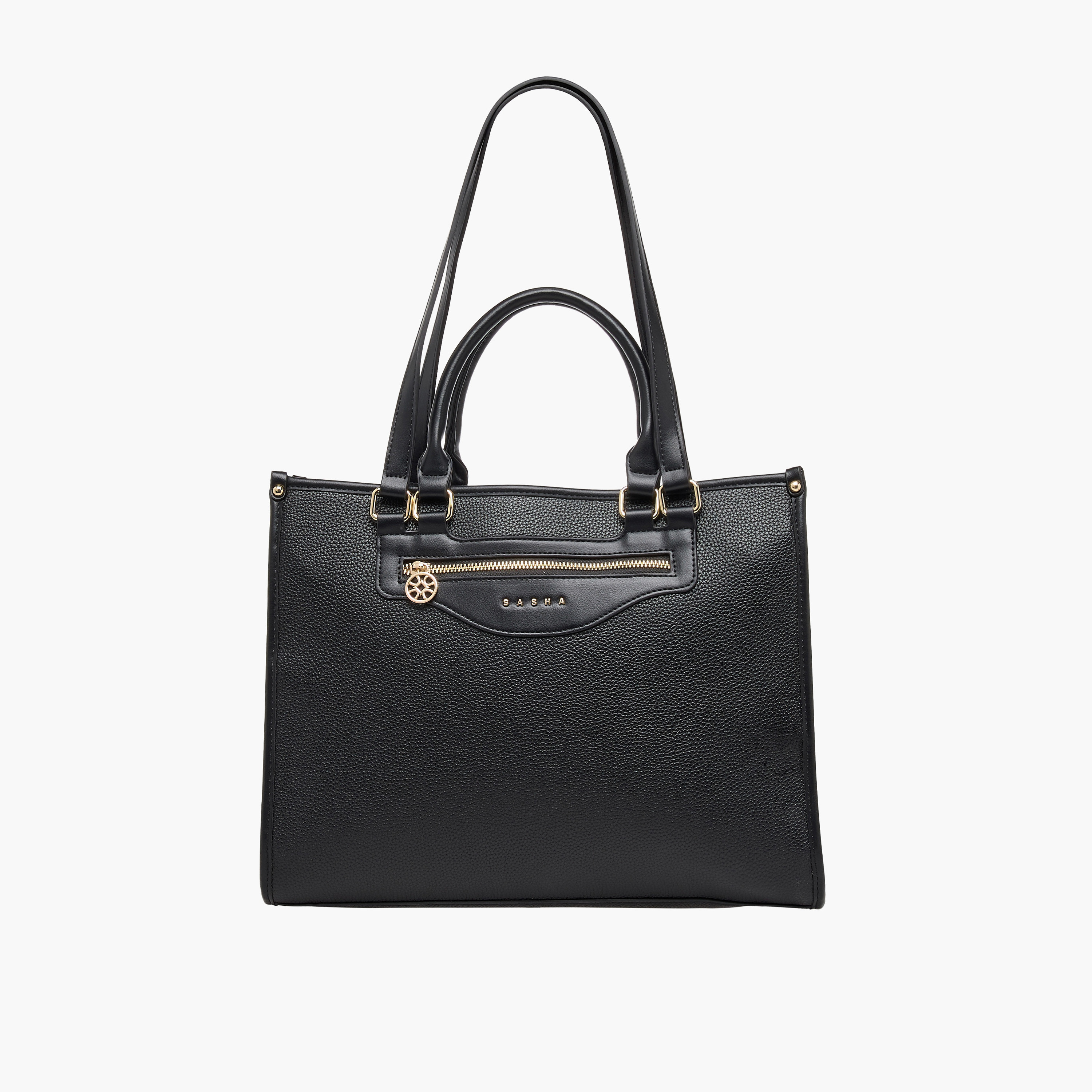 Sasha Textured Tote bag with Zip Closure-women-bagsandwallets-handbags-image-1