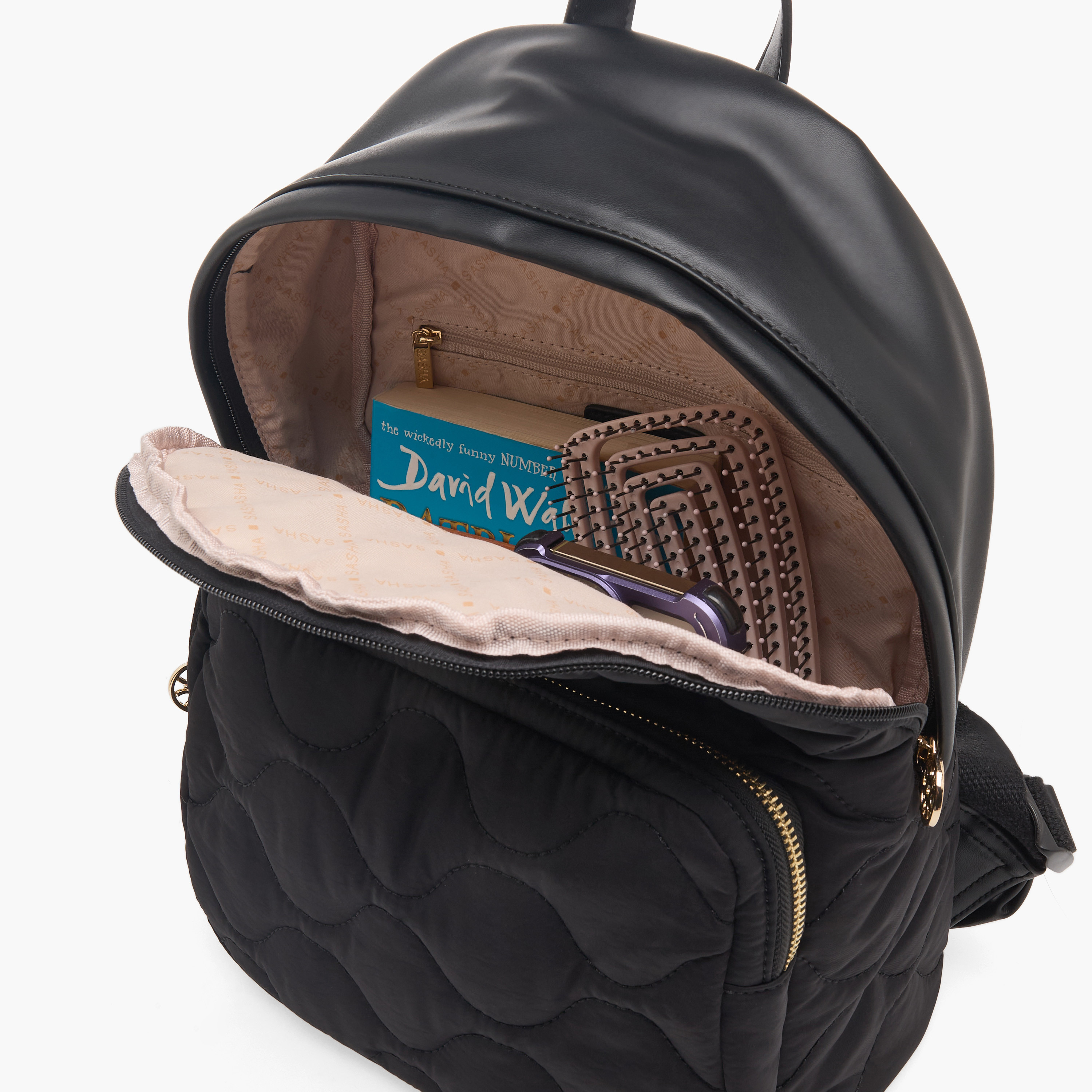 شنطة ظهر بارزة الملمس بحمالات قابلة للتعديل من ساشا-women-bagsandwallets-backpacks-image-8