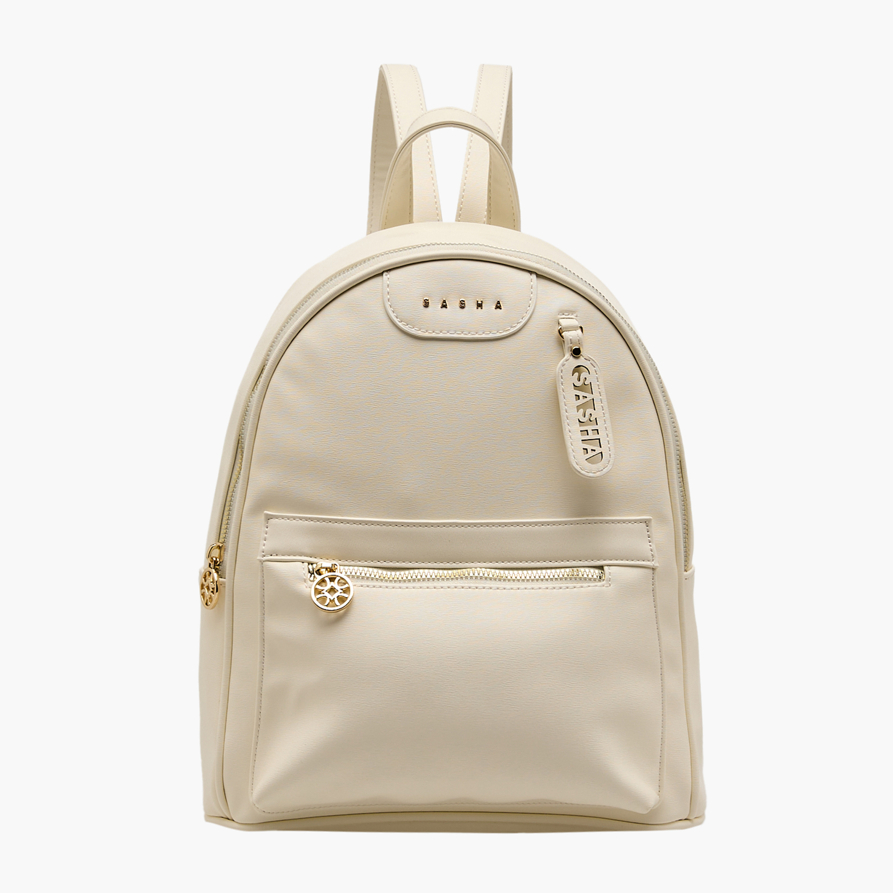 Sasha Logo Detail Backpack with Adjustable Straps-women-bagsandwallets-backpacks-image-1