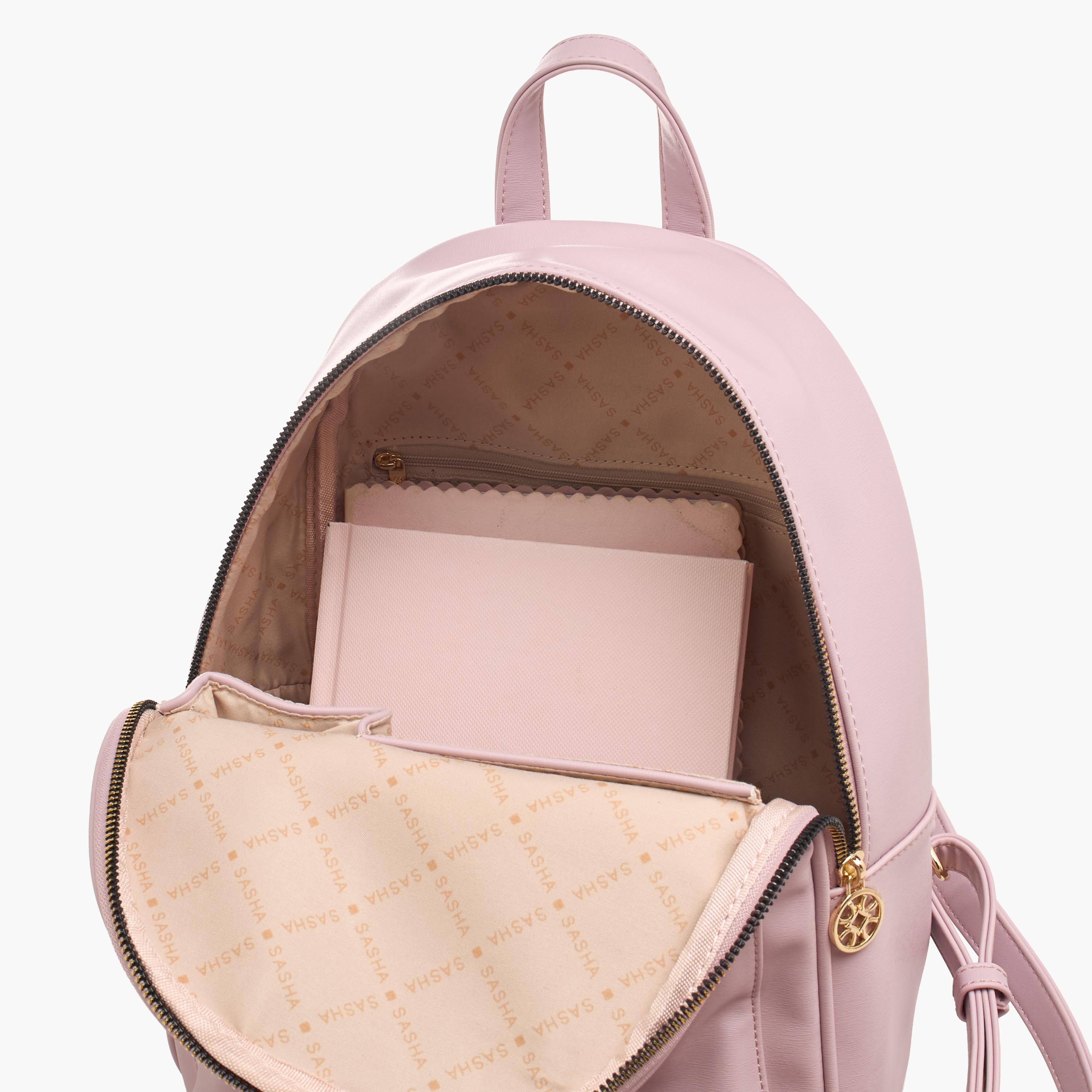 Sasha Logo Detail Backpack with Adjustable Straps-women-bagsandwallets-backpacks-image-7