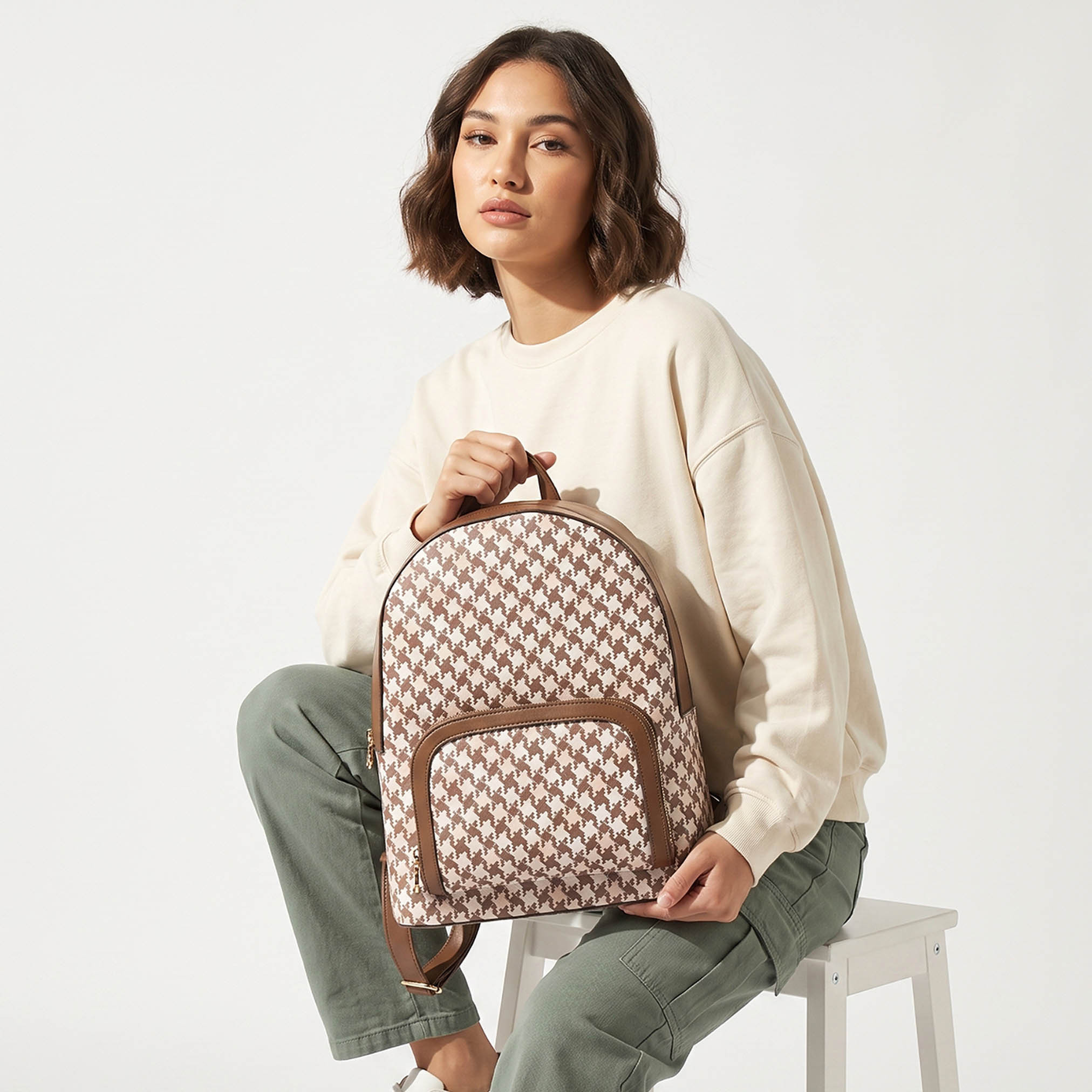 Sasha Printed Backpack with Adjustable Straps-women-bagsandwallets-backpacks-image-2