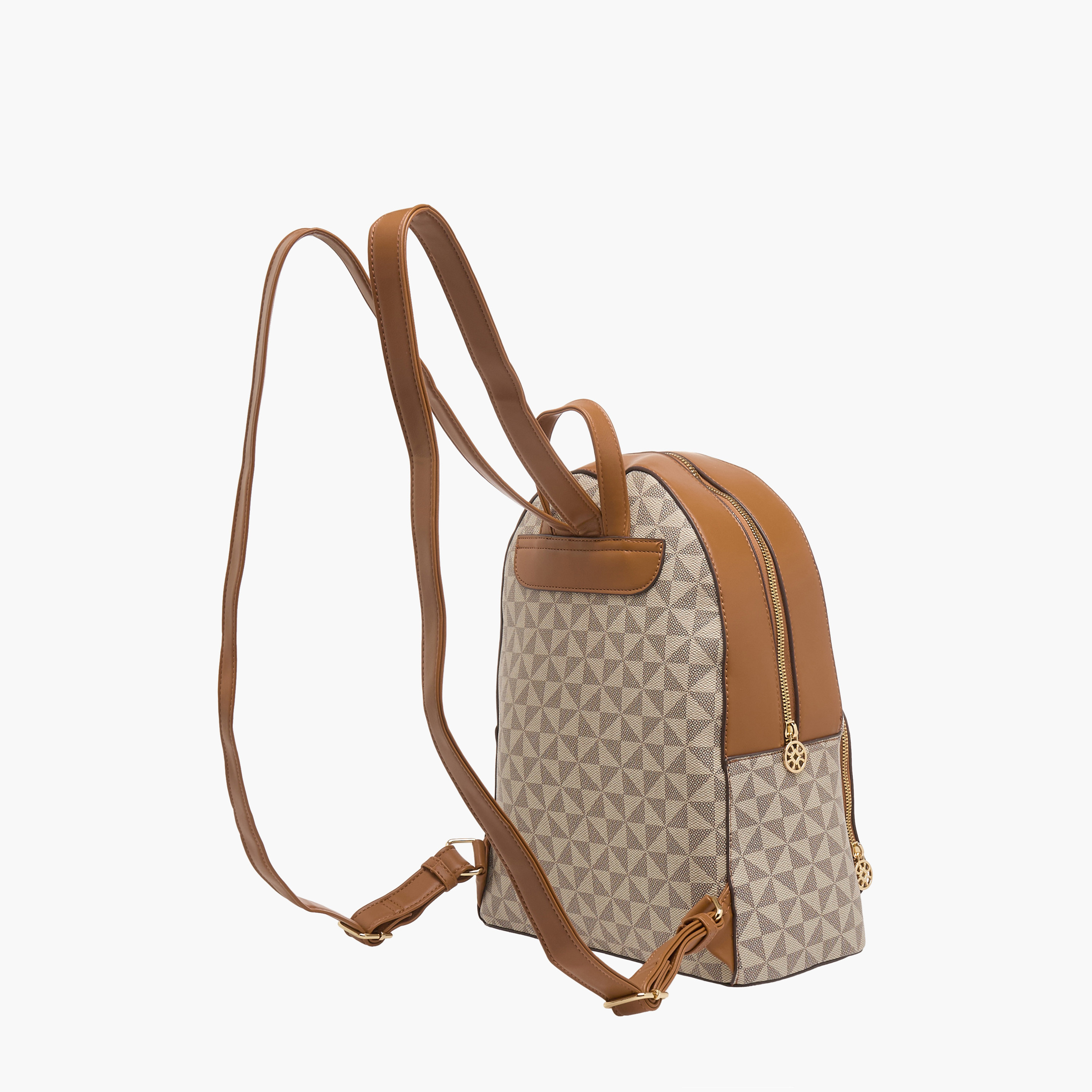 شنطة ظهر بطبعة ساشا مع أحزمة قابلة للتعديل-women-bagsandwallets-backpacks-image-3