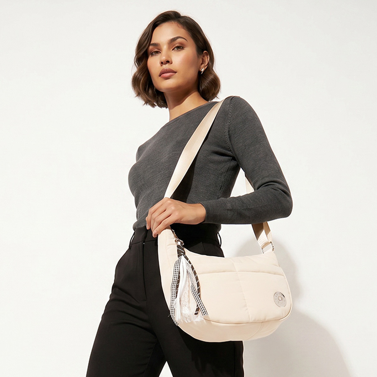 Mistotes Solid Crossbody Bag with Adjustable Strap-women-bagsandwallets-handbags-image-2