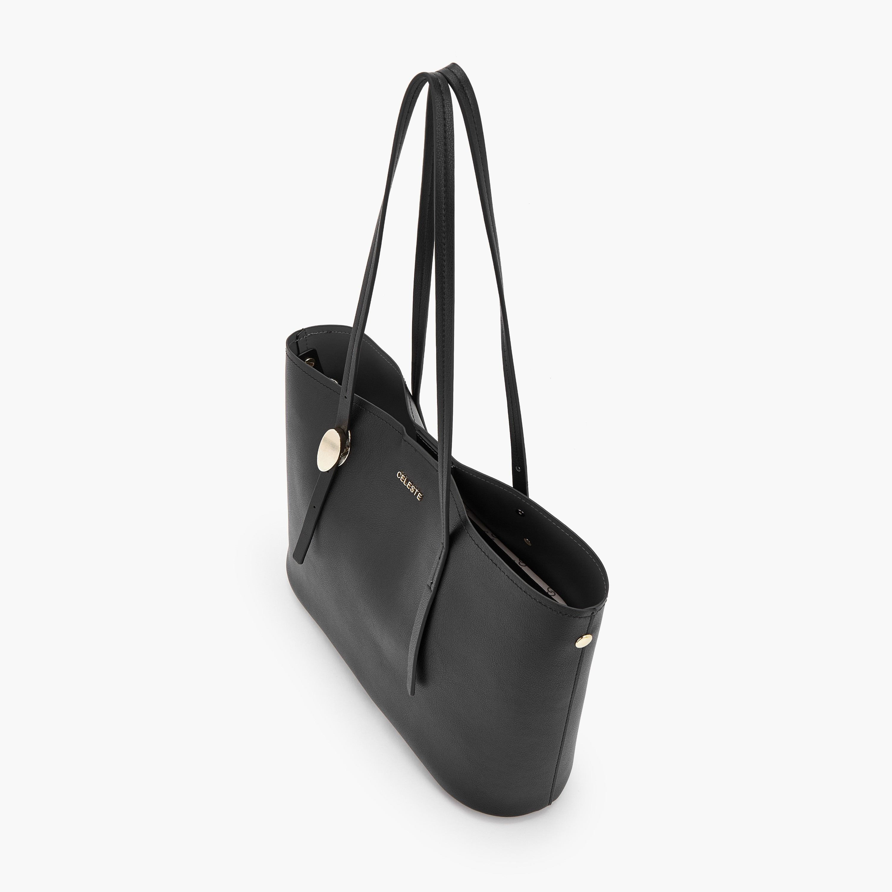 Celeste Textured Tote Bag with Button Closure-women-bagsandwallets-handbags-image-5