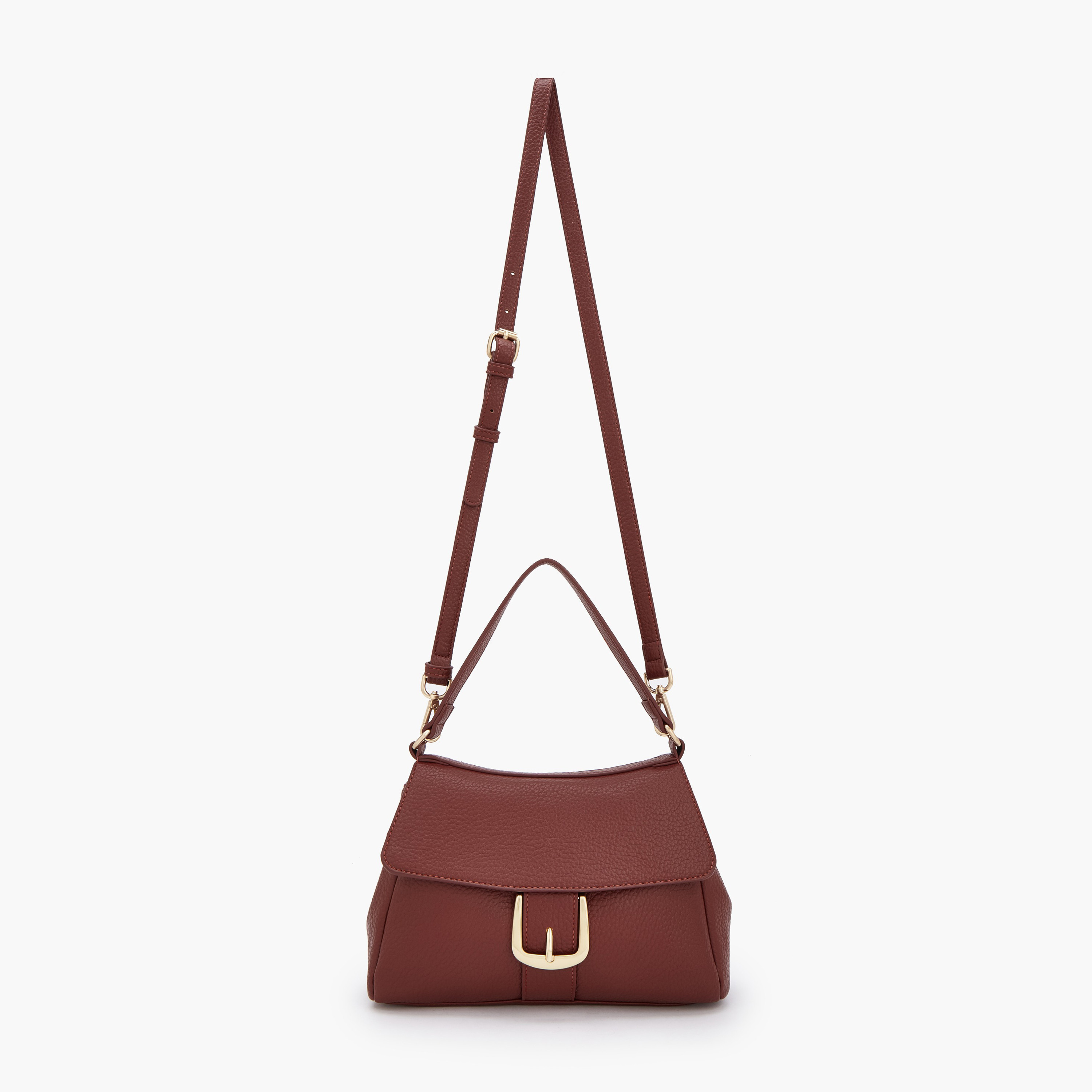 Celeste Textured Crossbody Bag with Button Closure-women-bagsandwallets-handbags-image-2