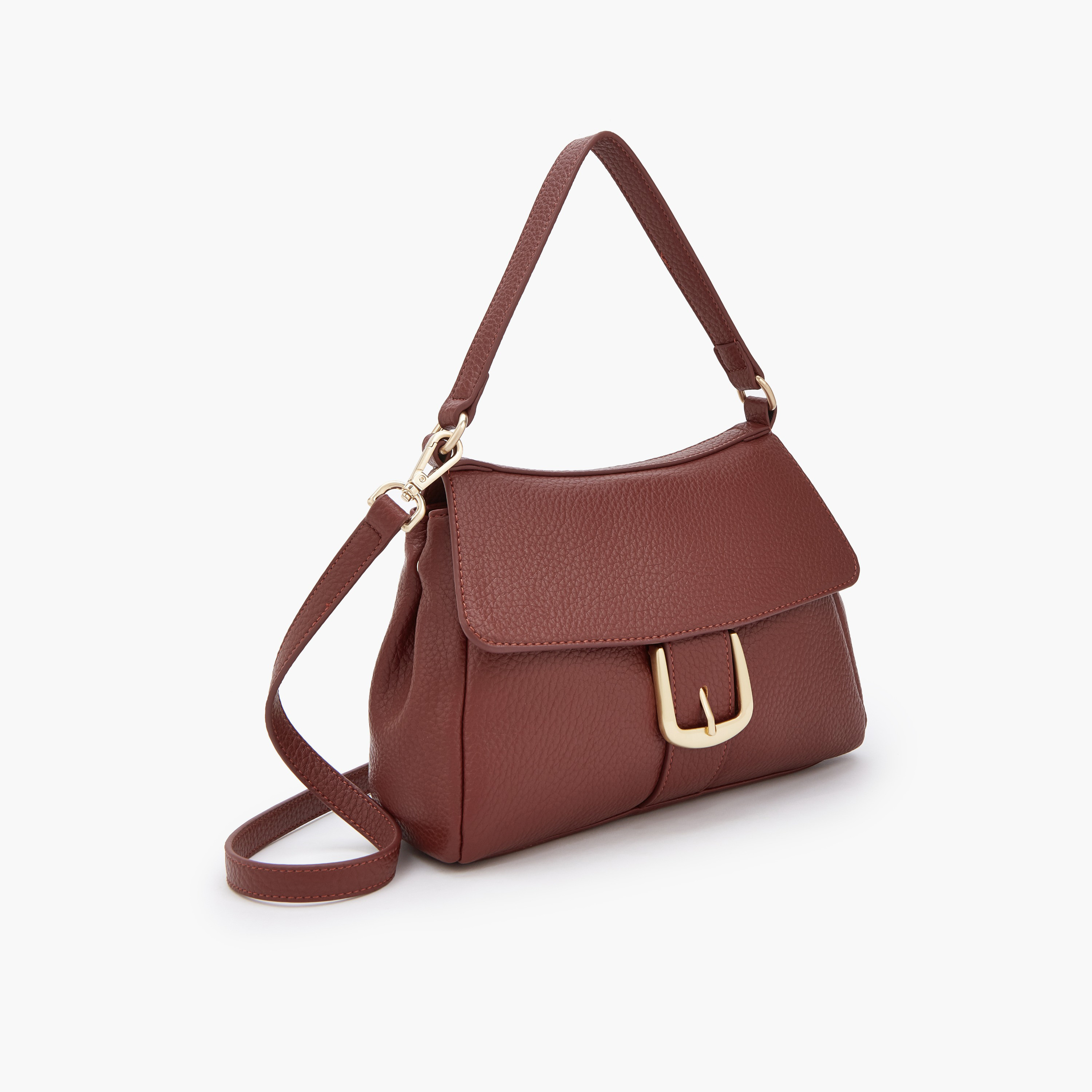 Celeste Textured Crossbody Bag with Button Closure-women-bagsandwallets-handbags-image-3