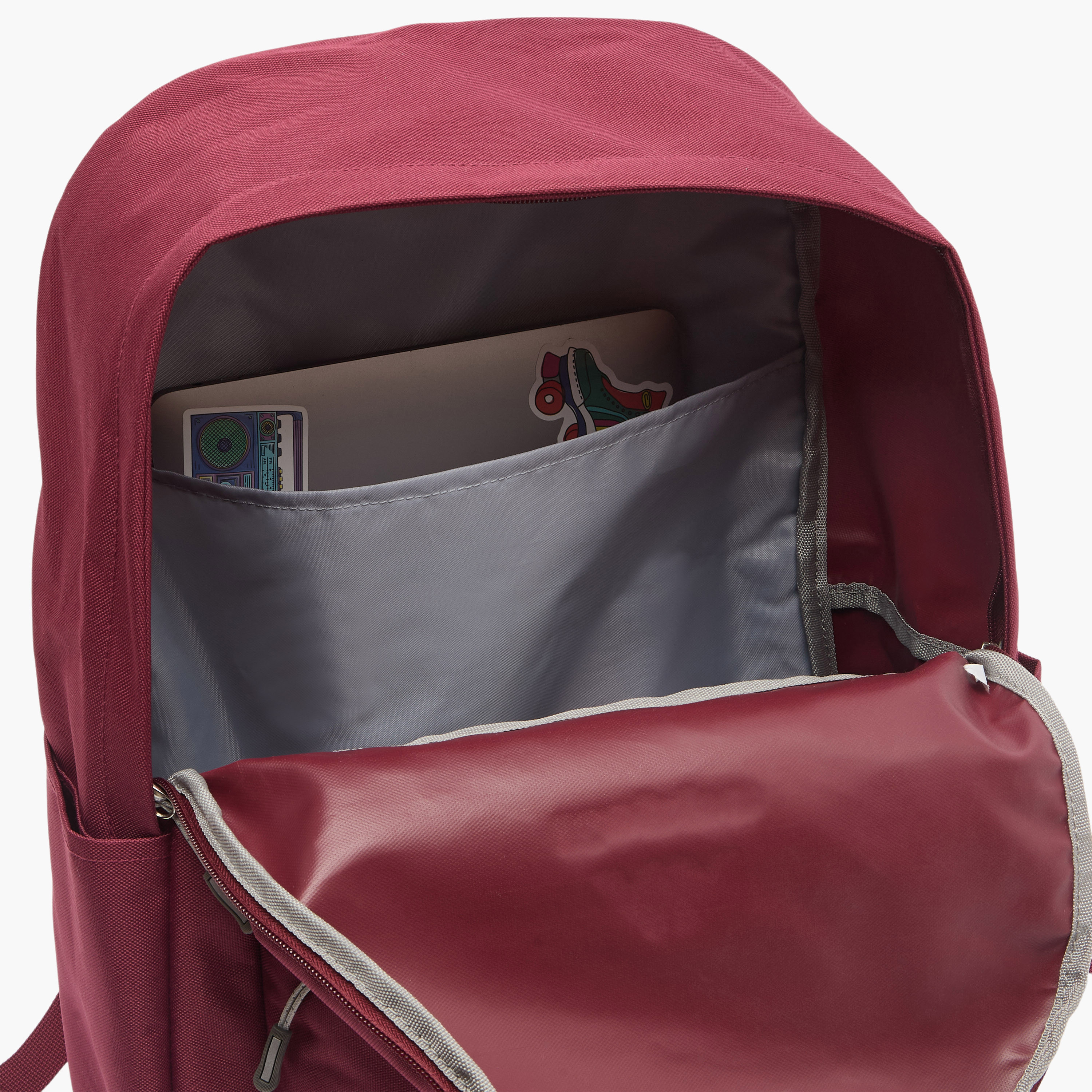 شنطة ظهر بحمالات قابلة للتعديل وطبعات شعار للأطفال من 8-13 سنة من كابا-boys-accessories-bagsandbackpacks-image-4