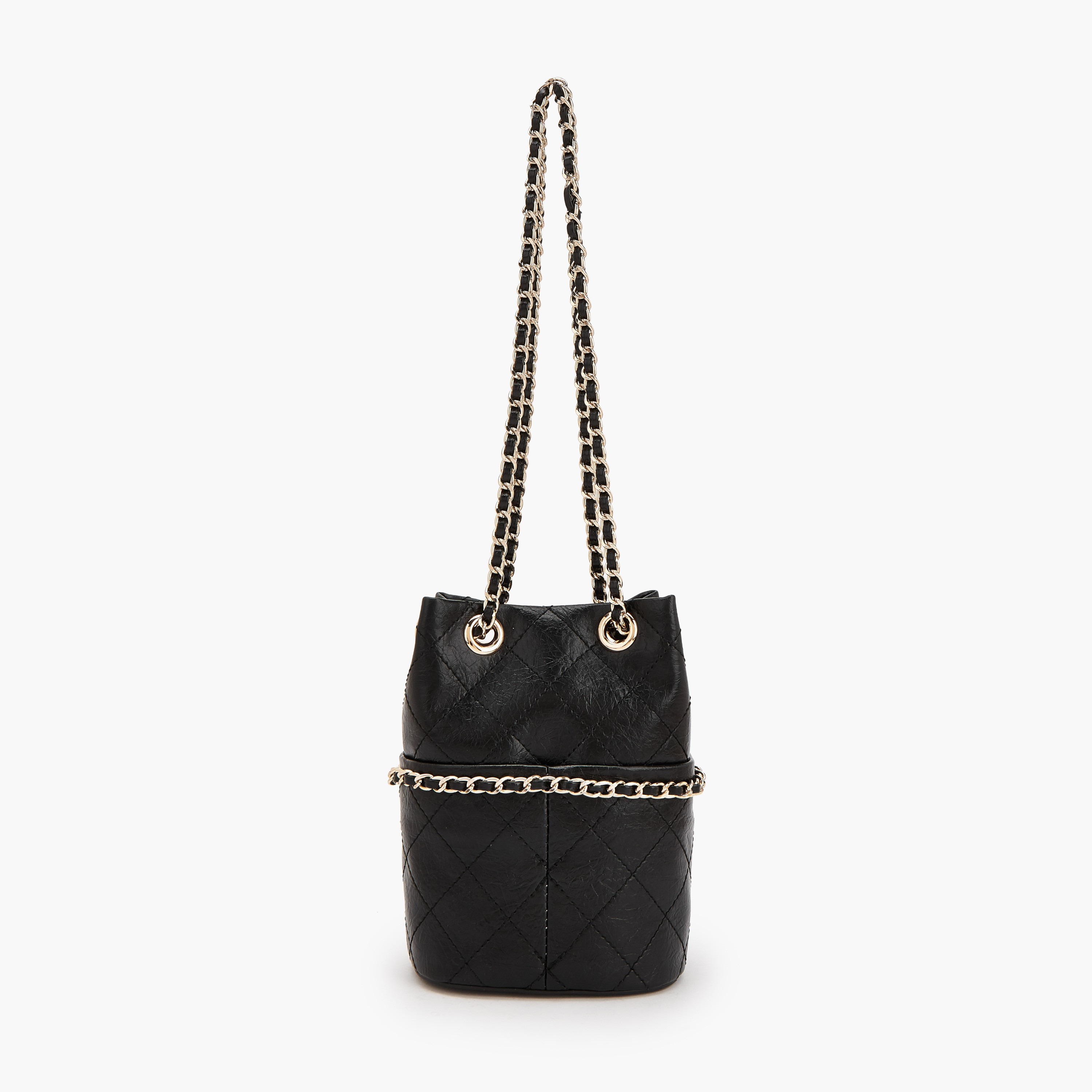 Celeste Quilted Bucket Bag with Chain Strap-women-bagsandwallets-handbags-image-2
