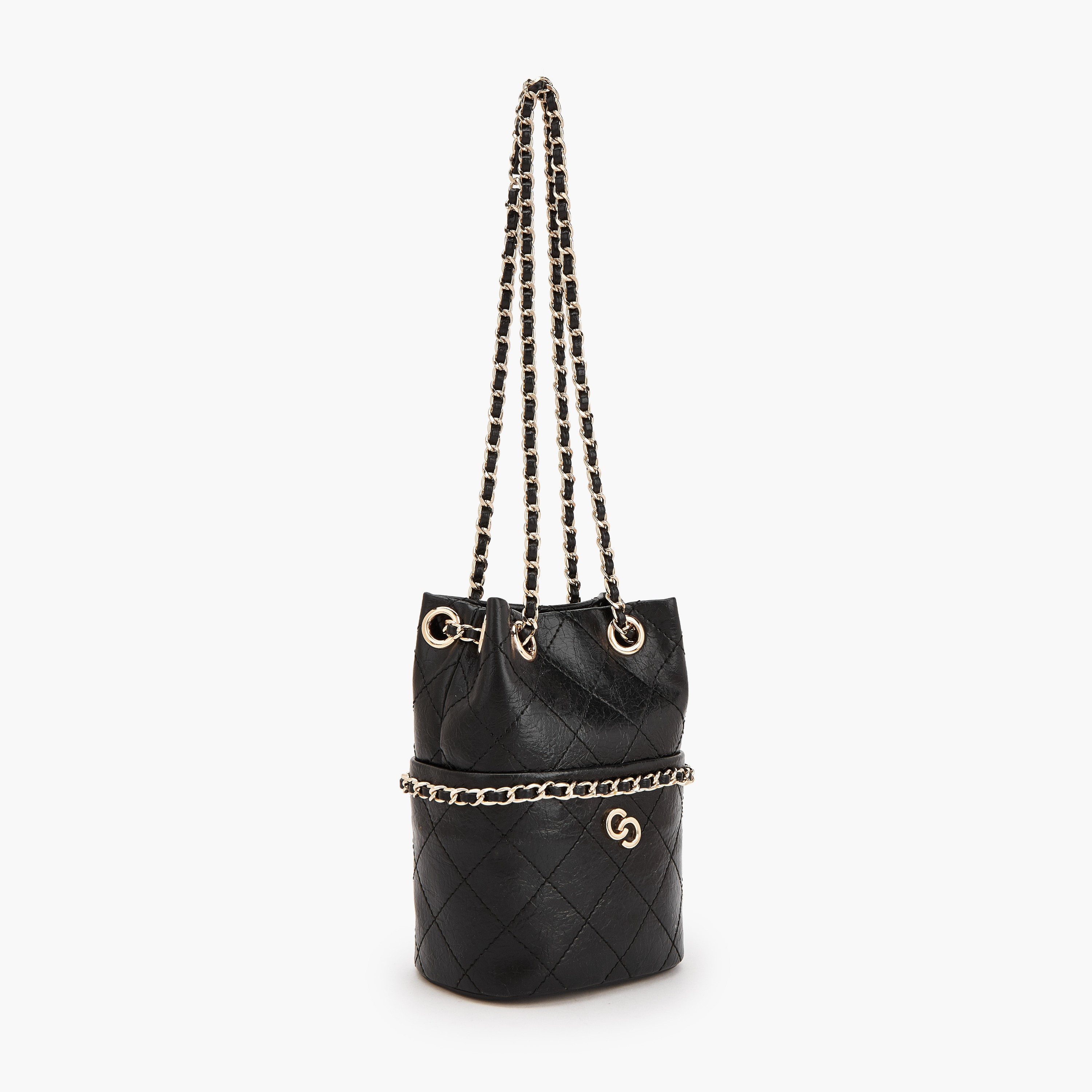 Celeste Quilted Bucket Bag with Chain Strap-women-bagsandwallets-handbags-image-3