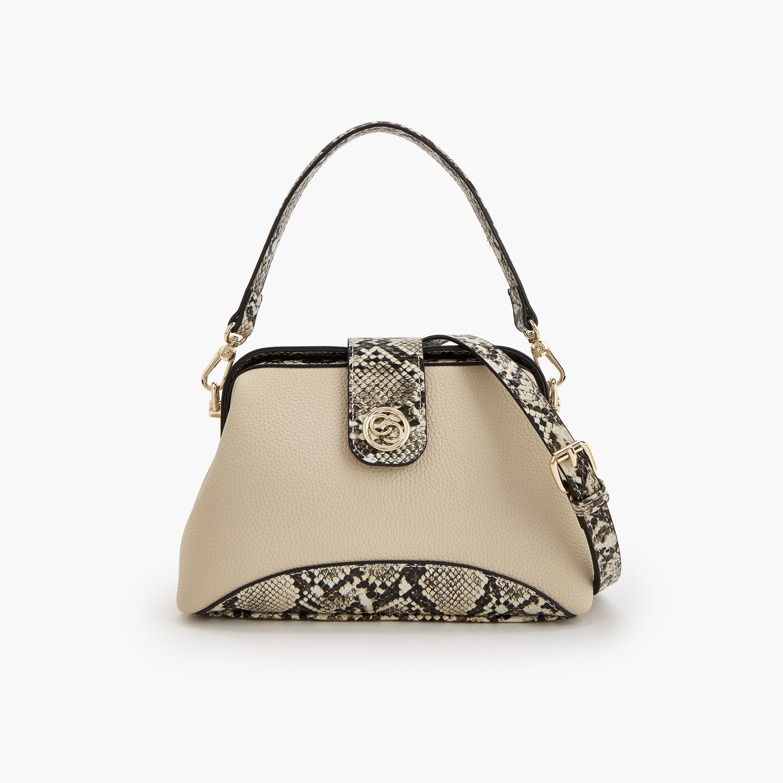 Celeste Colourblock Crossbody Bag with Adjustable Strap and Button Closure-women-bagsandwallets-handbags-image-1