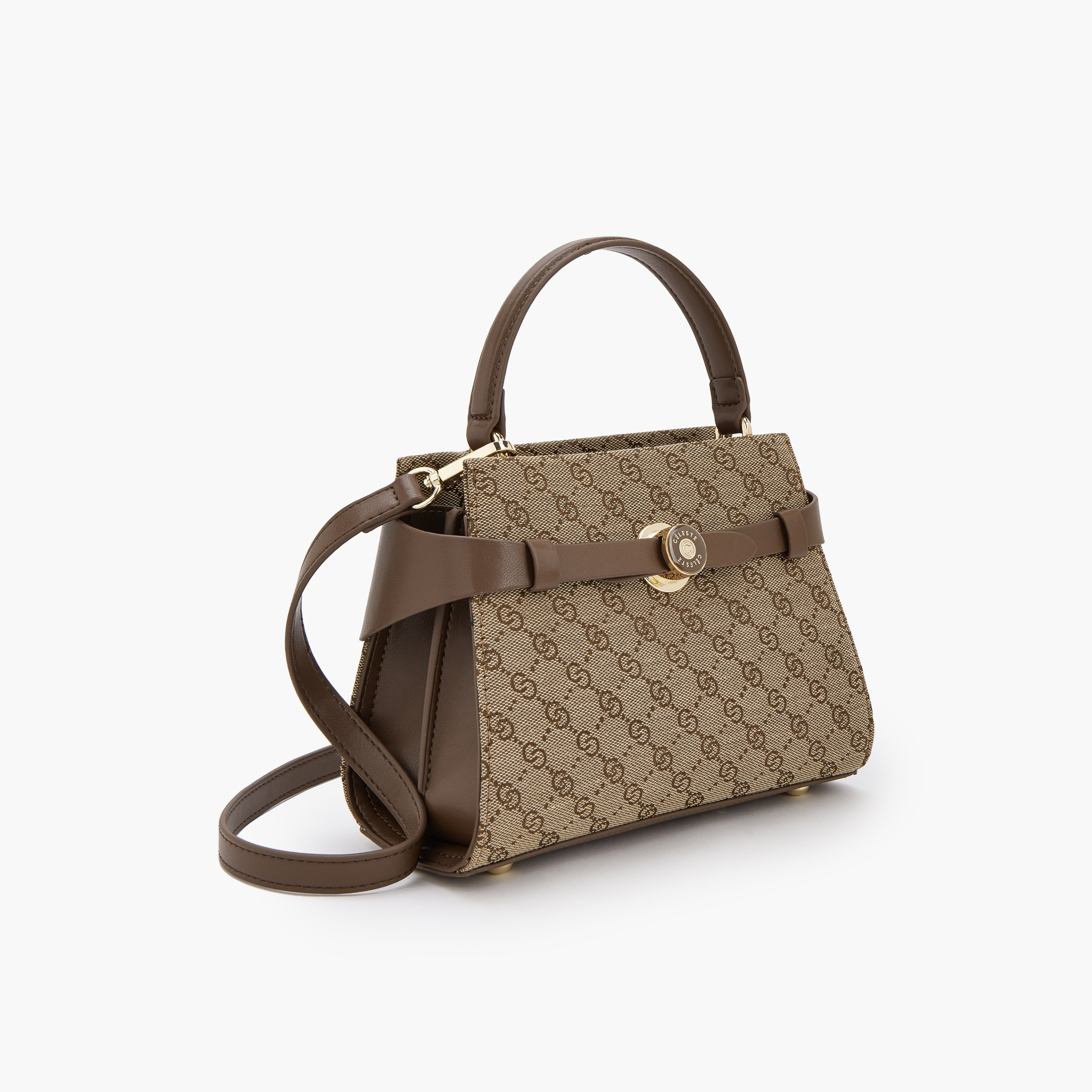 Celeste Monogram Print Tote Bag with Detachable Strap-women-bagsandwallets-handbags-image-2