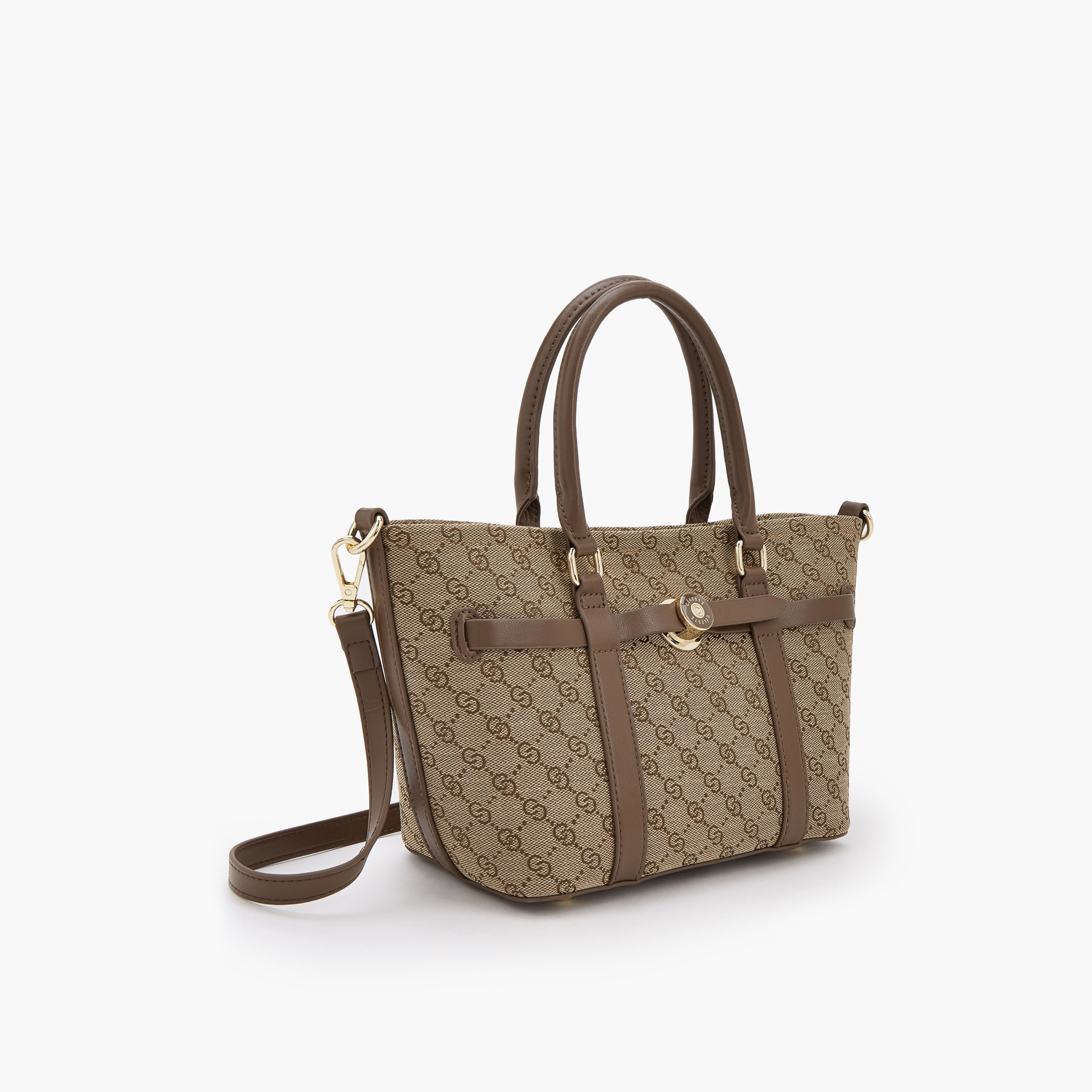 Celeste Monogram Print Tote Bag with Pouch-women-bagsandwallets-handbags-image-5