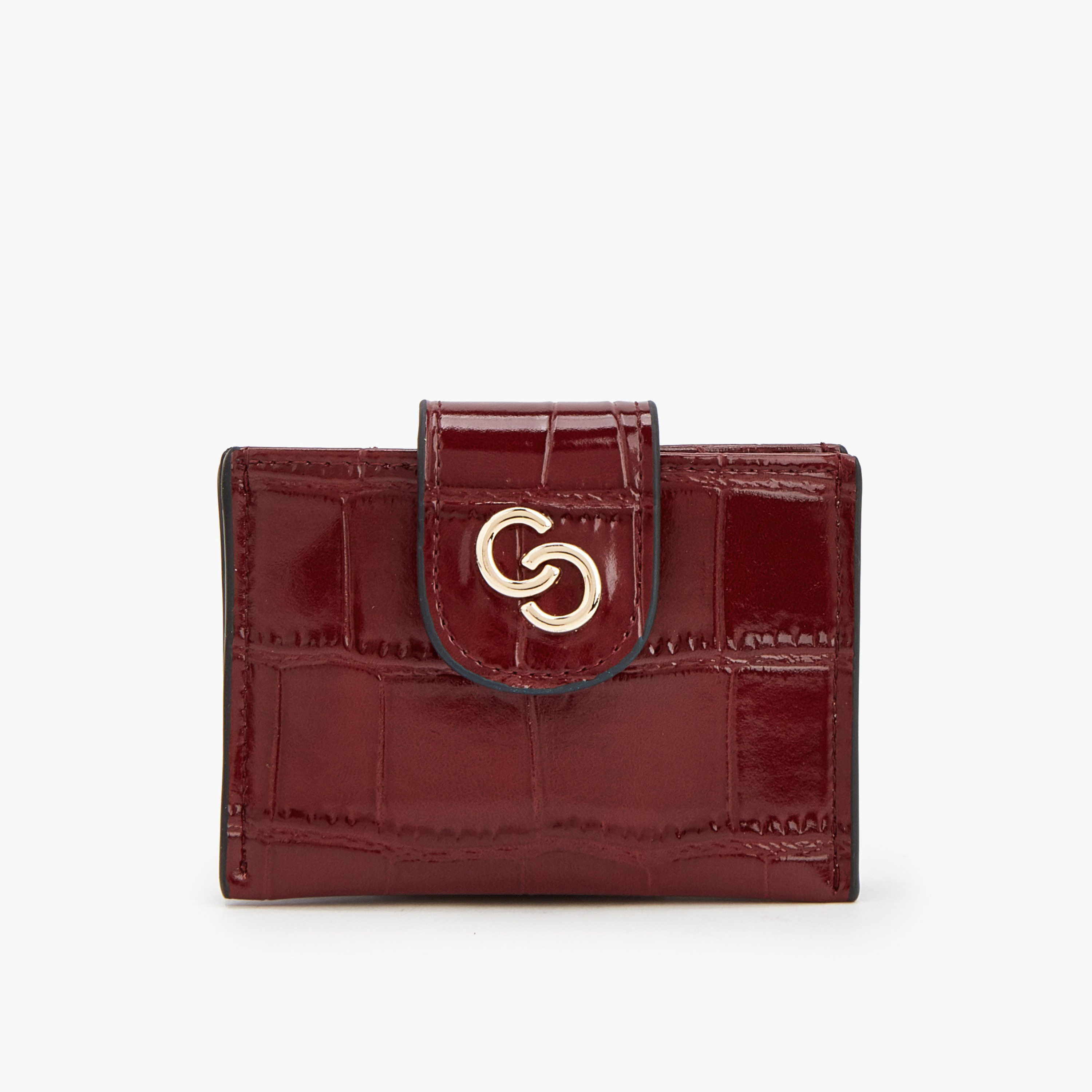 محفظة بارزة الملمس بطية بزر من سيليست-women-bagsandwallets-wallets-image-1
