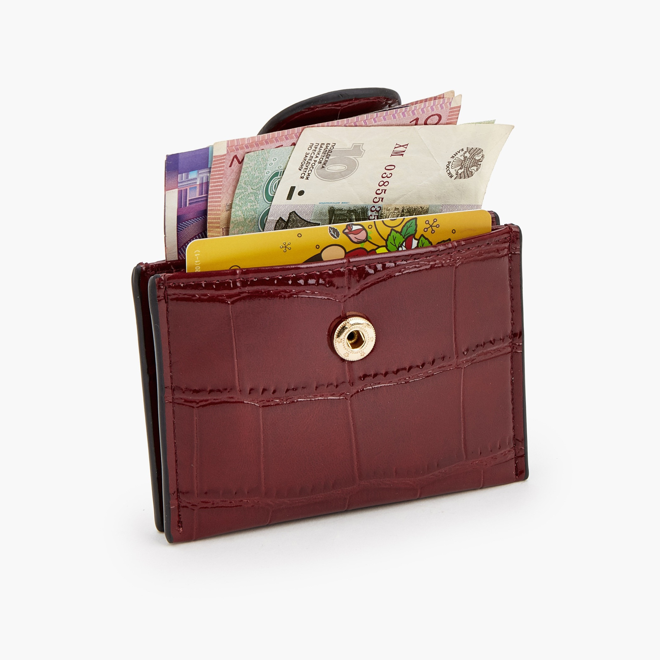 محفظة بارزة الملمس بطية بزر من سيليست-women-bagsandwallets-wallets-image-7