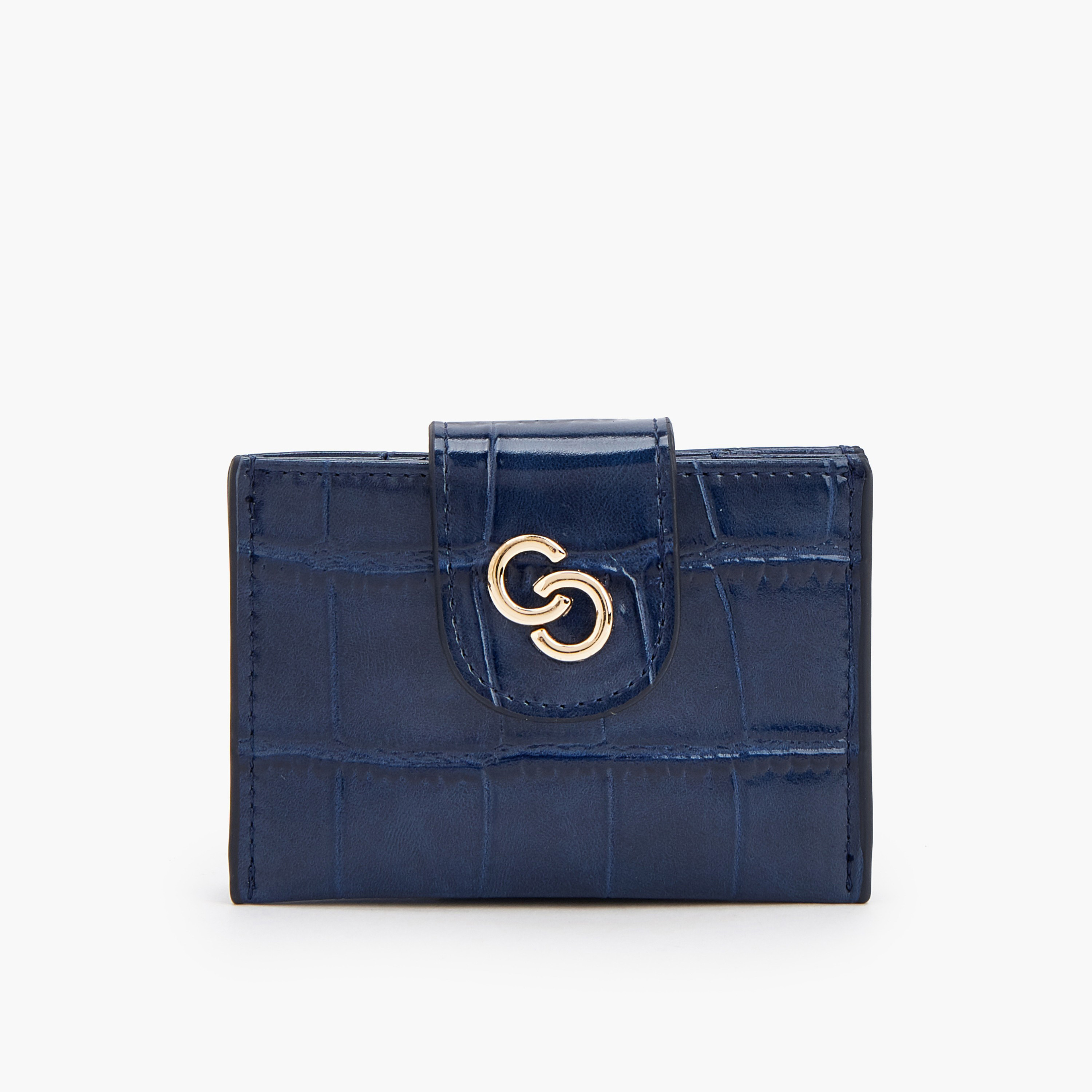 محفظة بارزة الملمس بطية بزر من سيليست-women-bagsandwallets-wallets-image-1