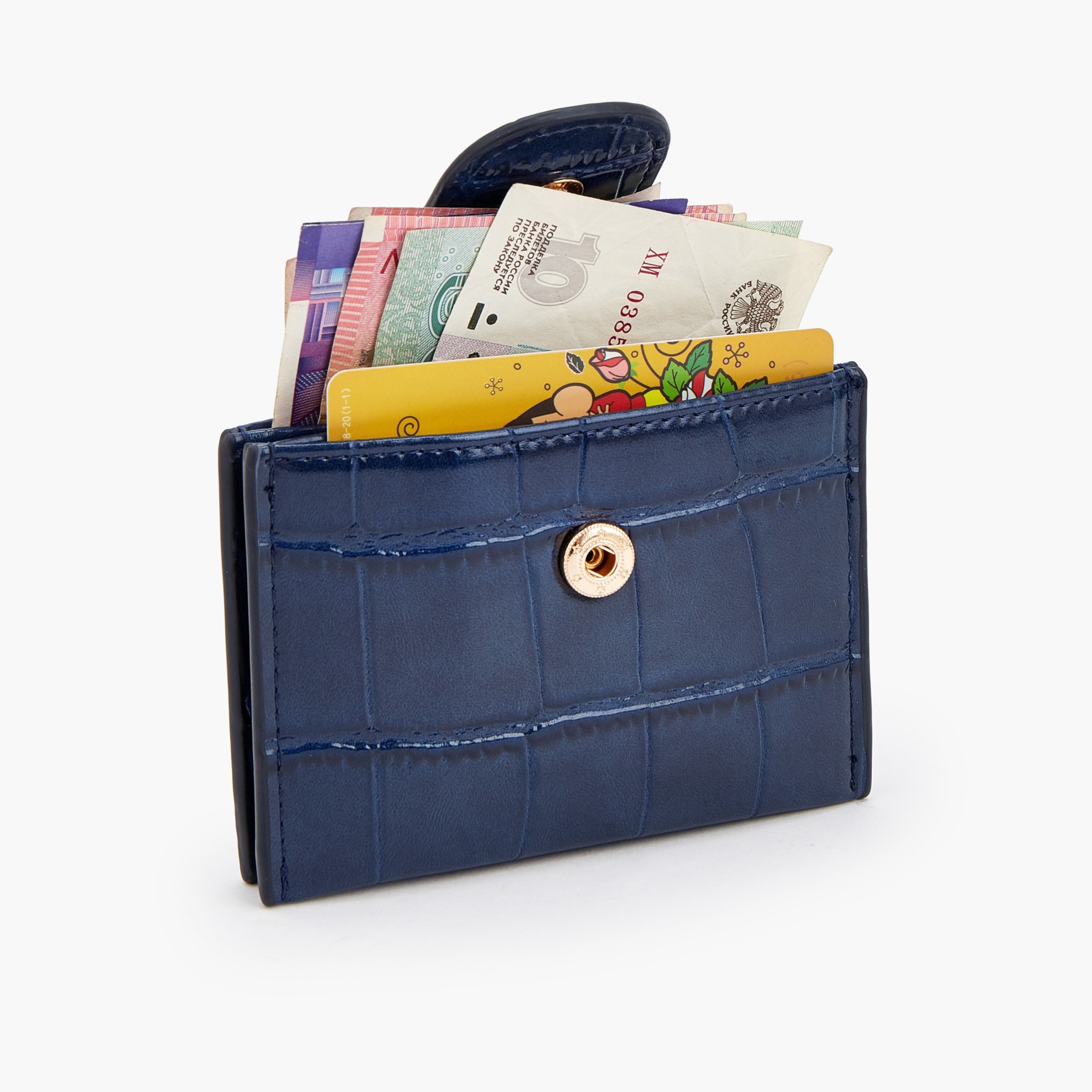 محفظة بارزة الملمس بطية بزر من سيليست-women-bagsandwallets-wallets-image-7