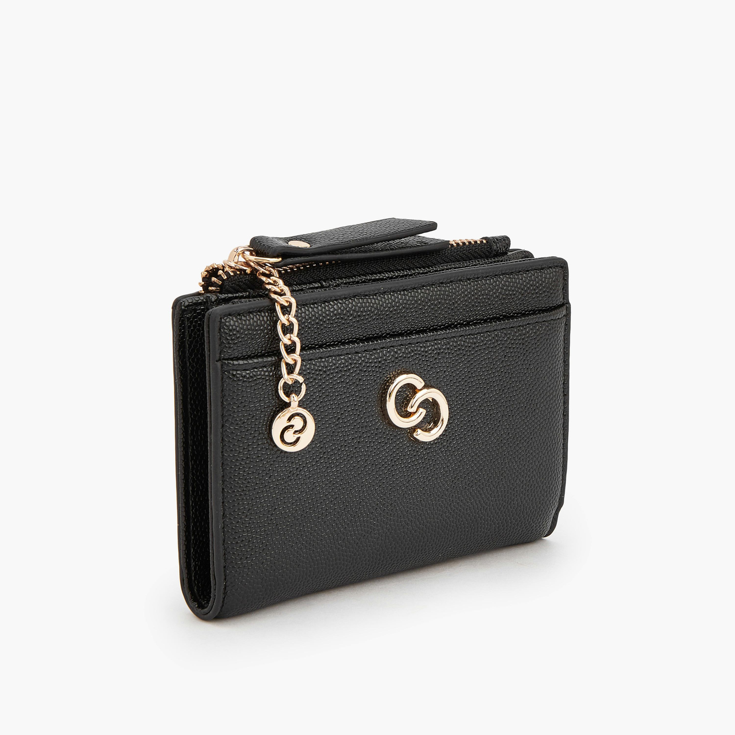 Celeste Safiano Textured Wallet with Button Closure-women-bagsandwallets-wallets-image-3