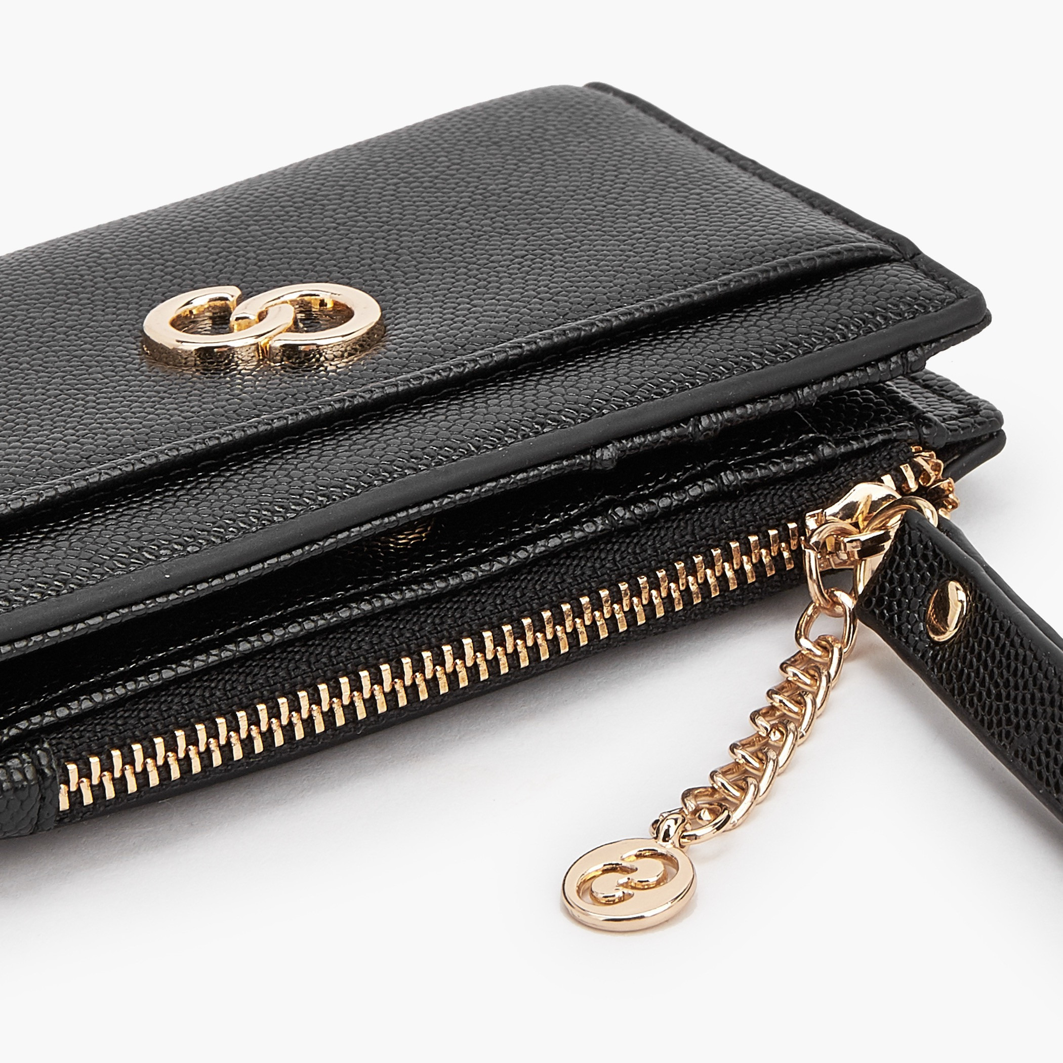 Celeste Safiano Textured Wallet with Button Closure-women-bagsandwallets-wallets-image-5