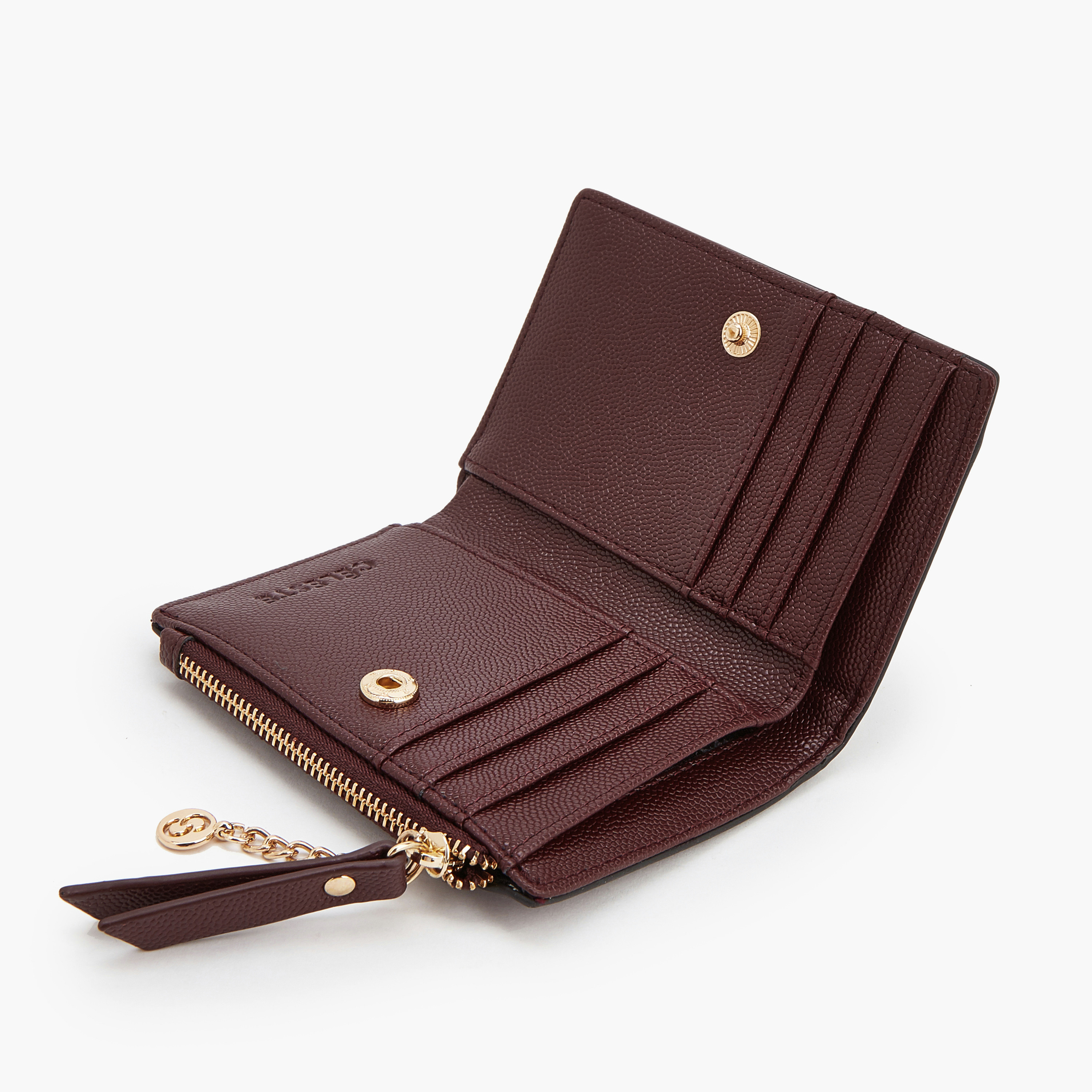 Celeste Safiano Textured Wallet with Button Closure-women-bagsandwallets-wallets-image-6