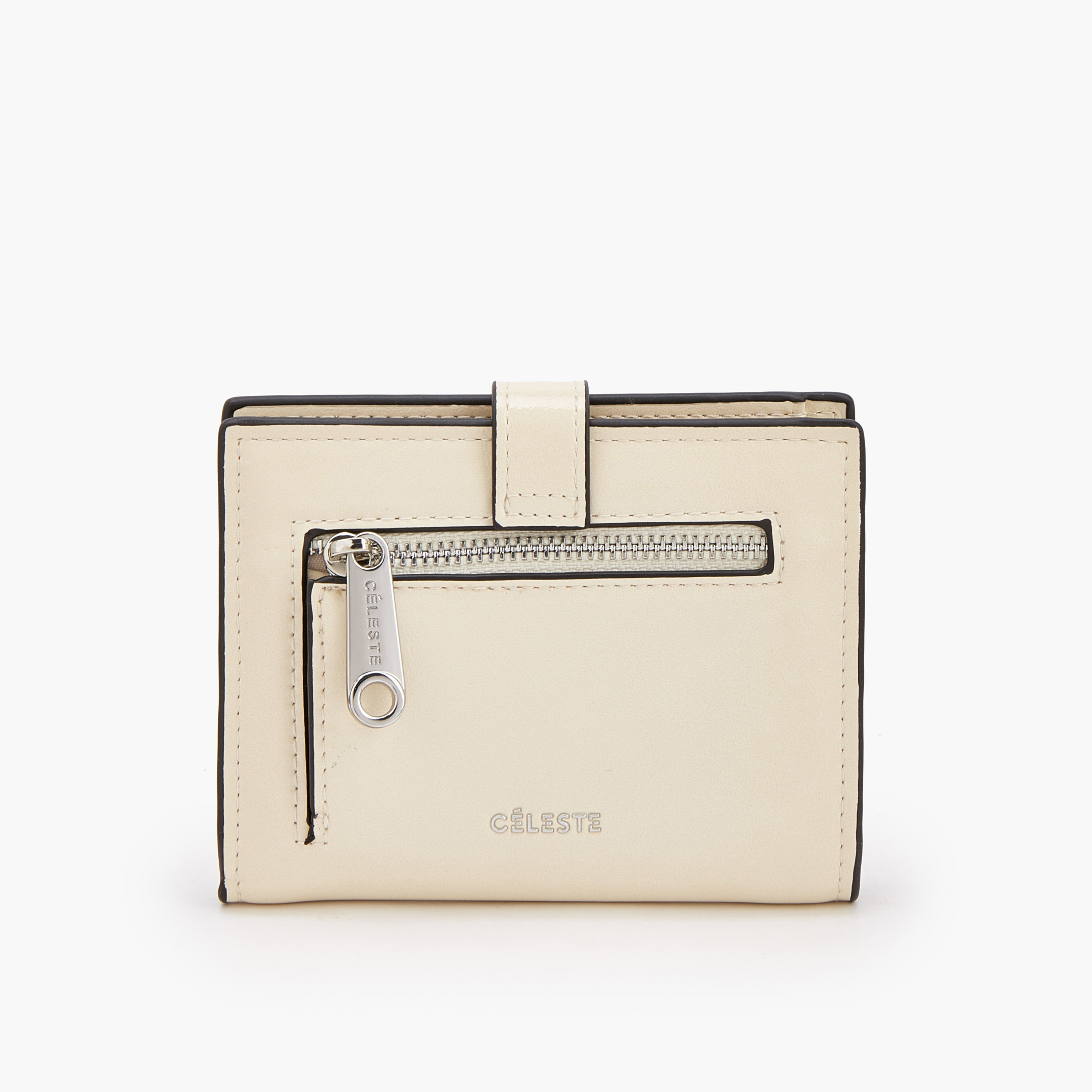 محفظة ثنائية الطي بإبزيم وتفاصيل غرز من سيليست-women-bagsandwallets-wallets-image-2