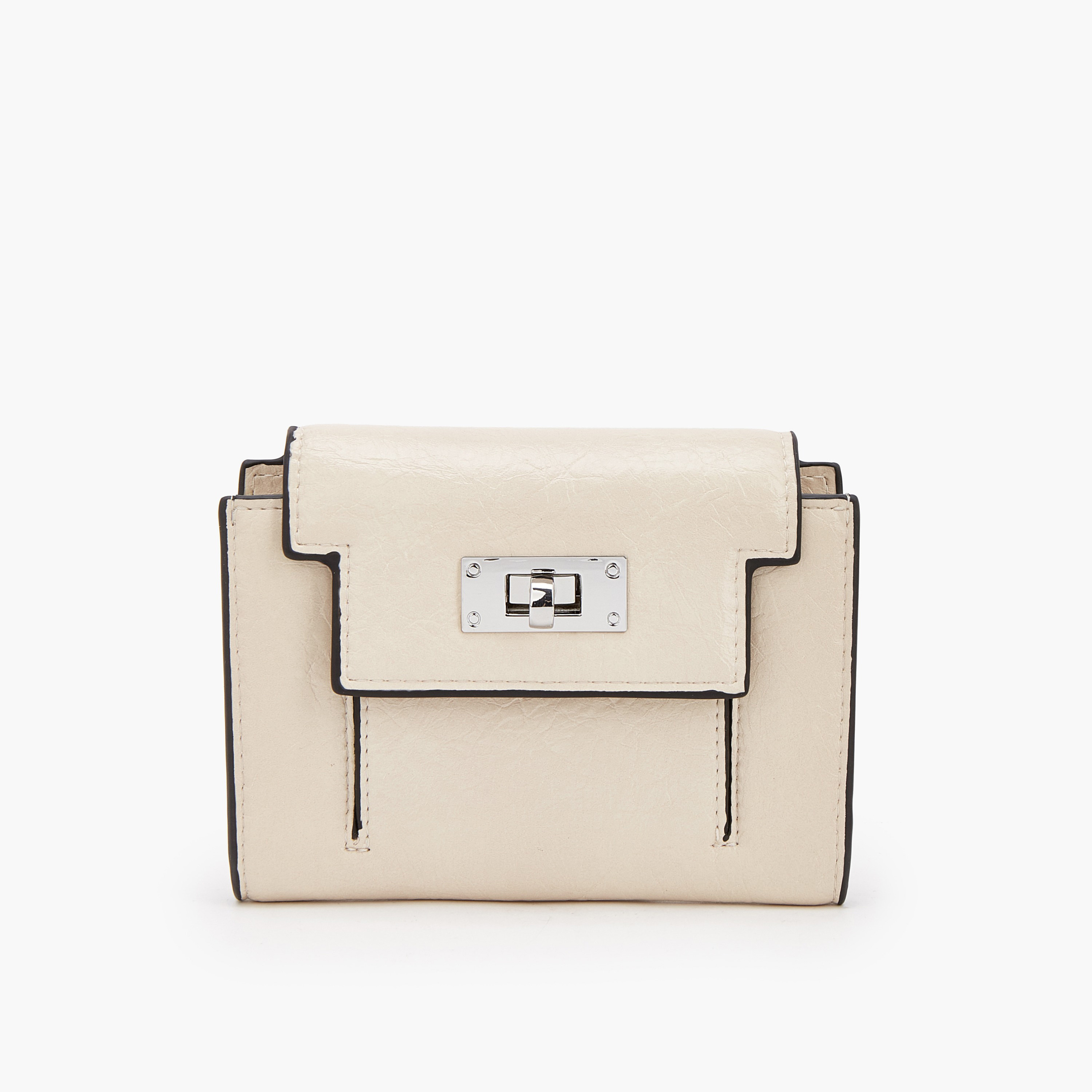 محفظة سيليست بنقشة بارزة وقفل دوار أنيق-women-bagsandwallets-wallets-image-1