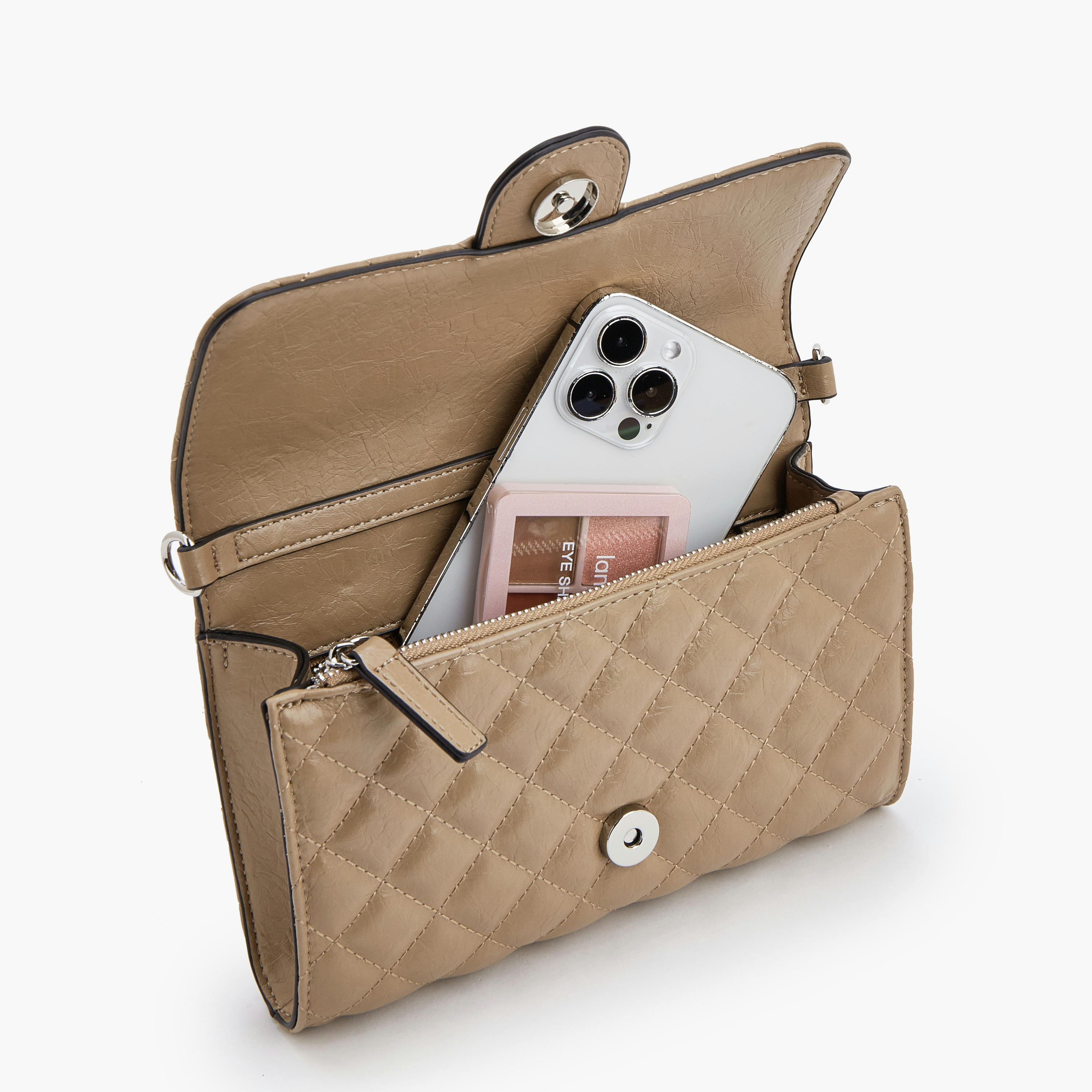 Celeste Quilted Crossbody Bag with Chain Strap-women-bagsandwallets-handbags-image-7