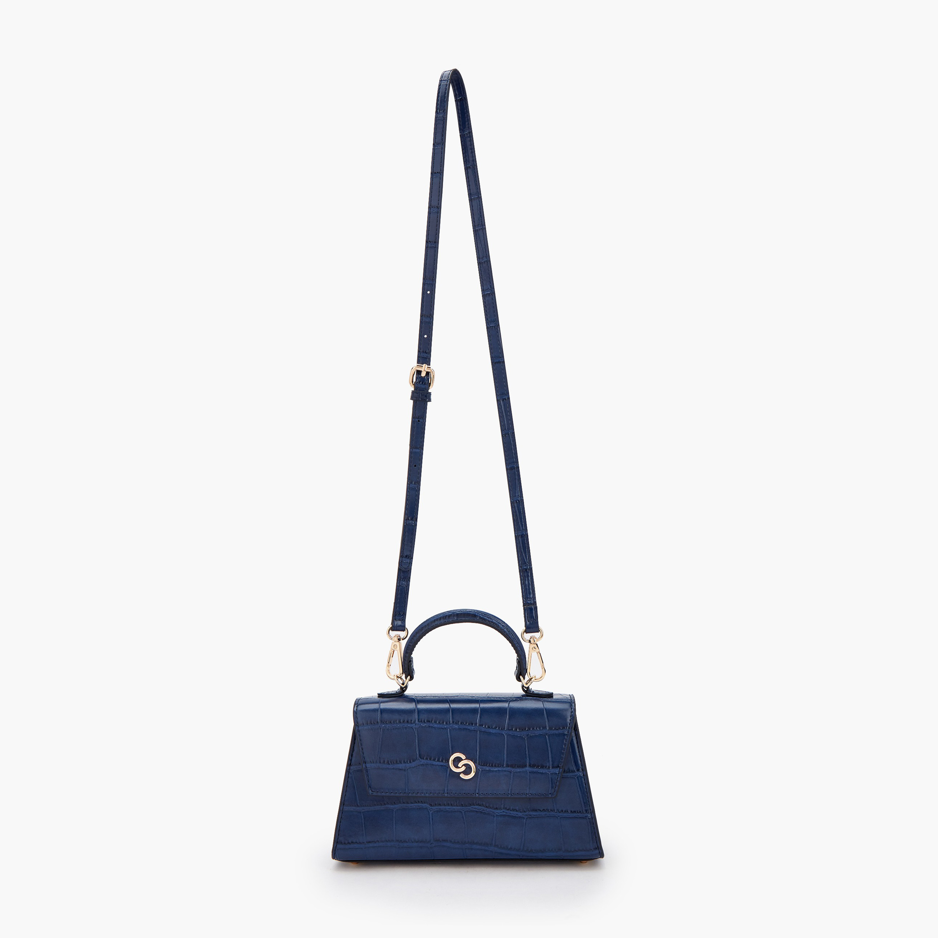 Celeste Textured Satchel Bag with Button Closure-women-bagsandwallets-handbags-image-2