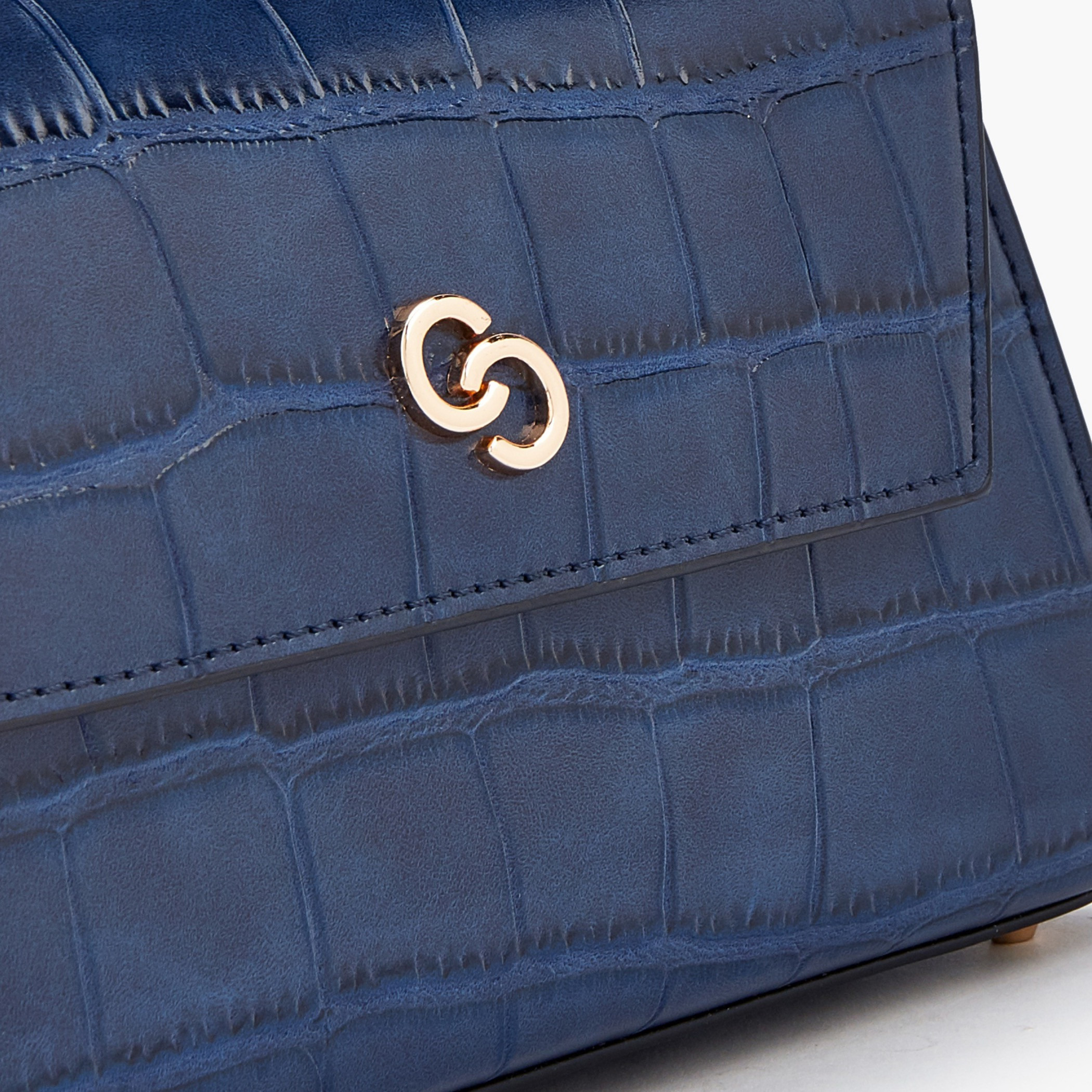 Celeste Textured Satchel Bag with Button Closure-women-bagsandwallets-handbags-image-4