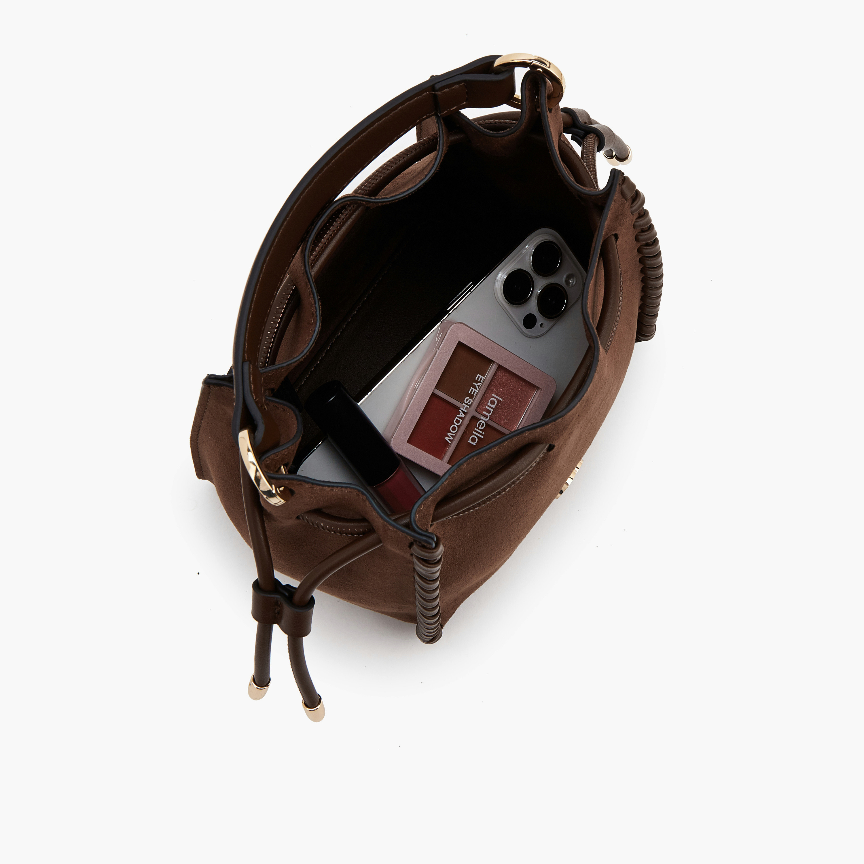 شنطة دلو من الشامواه مع حزام قابل للإزالة من سيليست-women-bagsandwallets-handbags-image-2