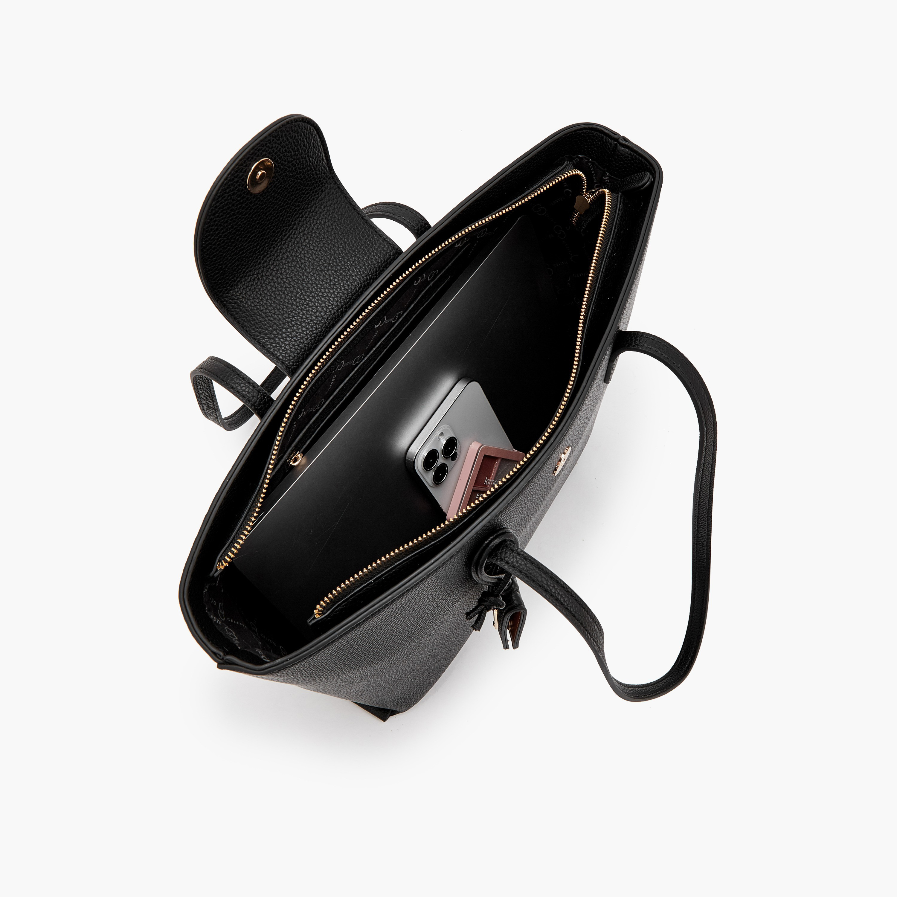 شنطة توت بارزة الملمس بسحاب إغلاق من سيليست-women-bagsandwallets-handbags-image-7