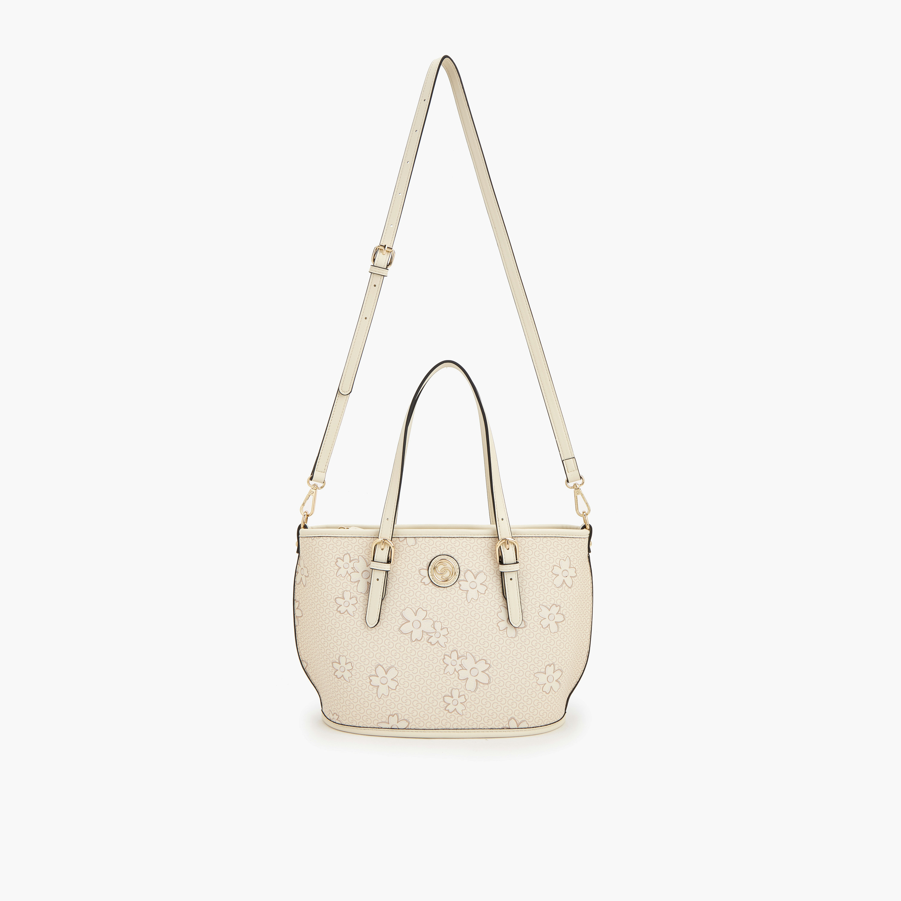 Celeste Floral Print Tote Bag with Zip Closure-women-bagsandwallets-handbags-image-5