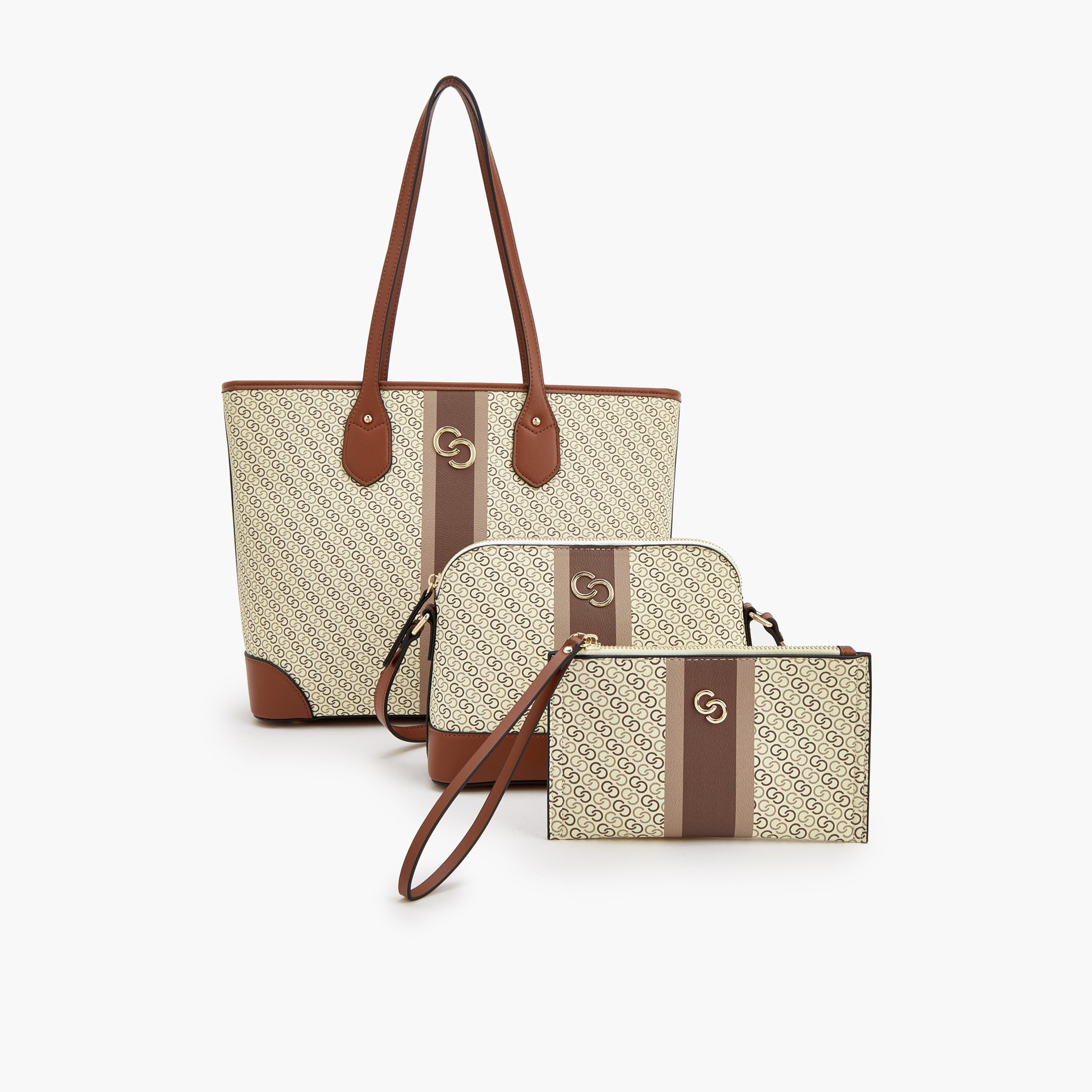 طقم حقيبة توتي مونوجرام وشنطة كروس بودي مع محفظة من سيليست-women-bagsandwallets-handbags-image-1