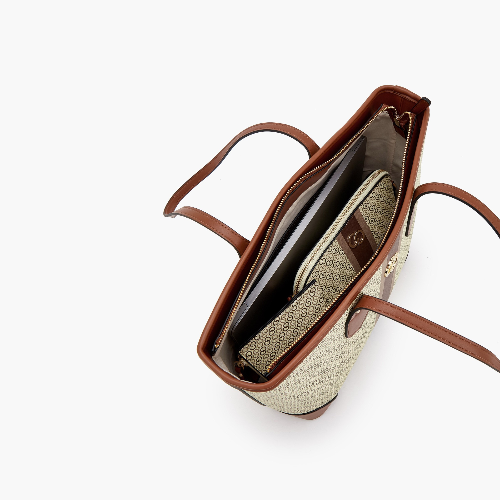 طقم حقيبة توتي مونوجرام وشنطة كروس بودي مع محفظة من سيليست-women-bagsandwallets-handbags-image-7