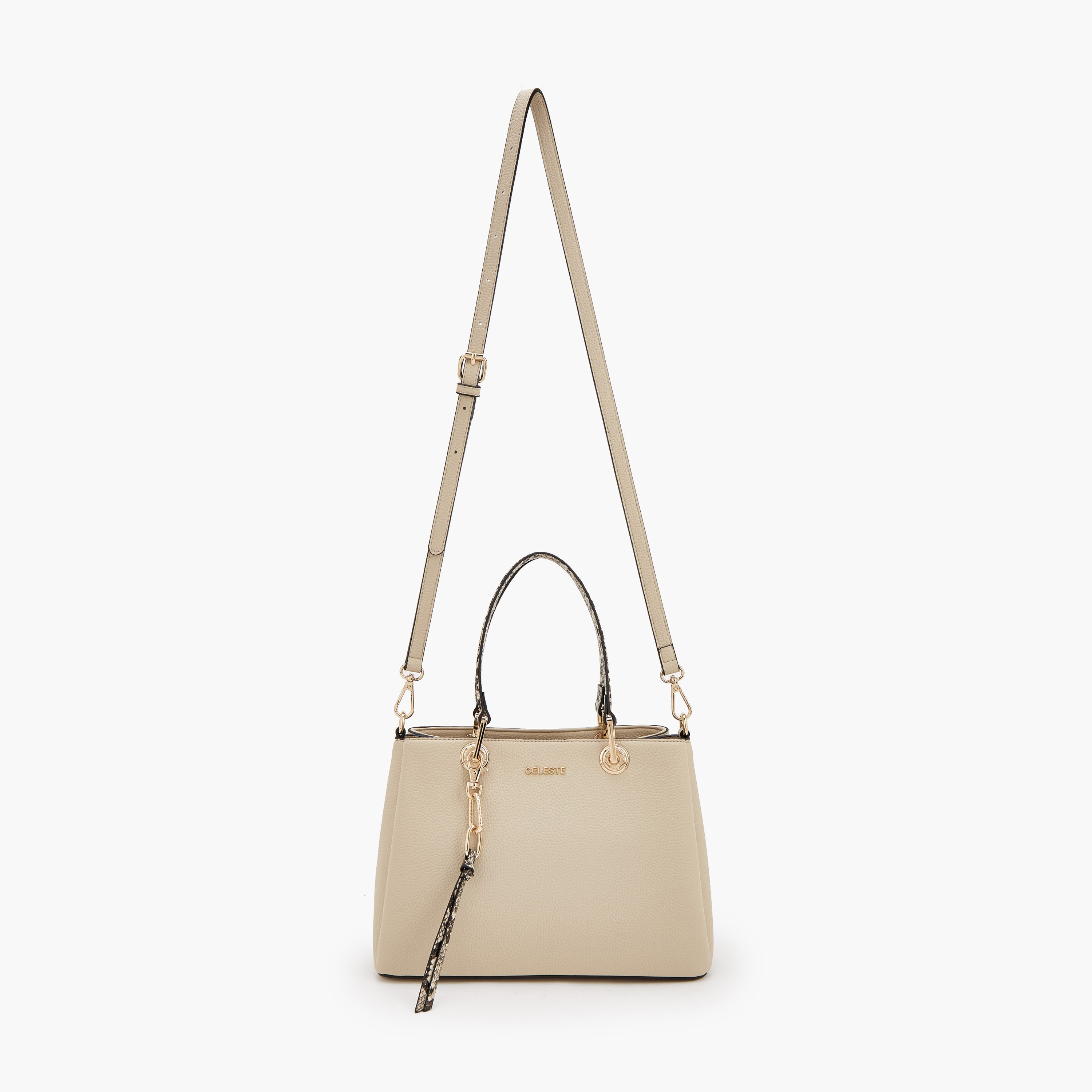 شنطة توتي سادة بحزام قابل للفصل وسحاب إغلاق من سيليست-women-bagsandwallets-handbags-image-2