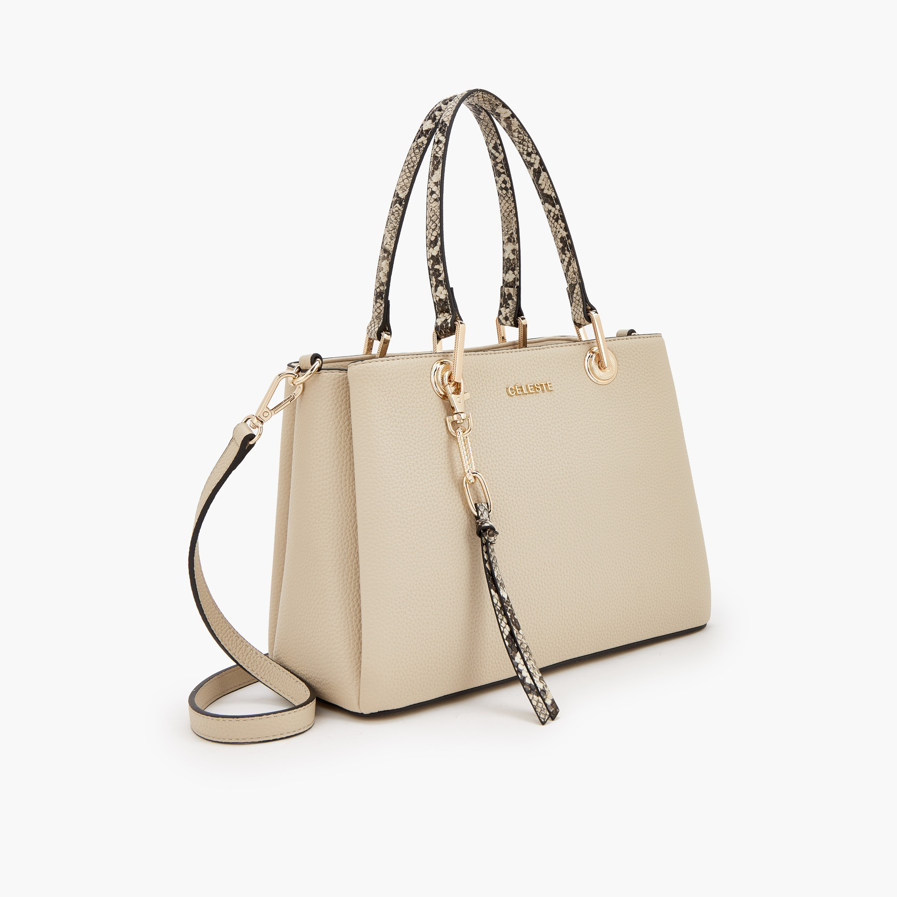 شنطة توتي سادة بحزام قابل للفصل وسحاب إغلاق من سيليست-women-bagsandwallets-handbags-image-3