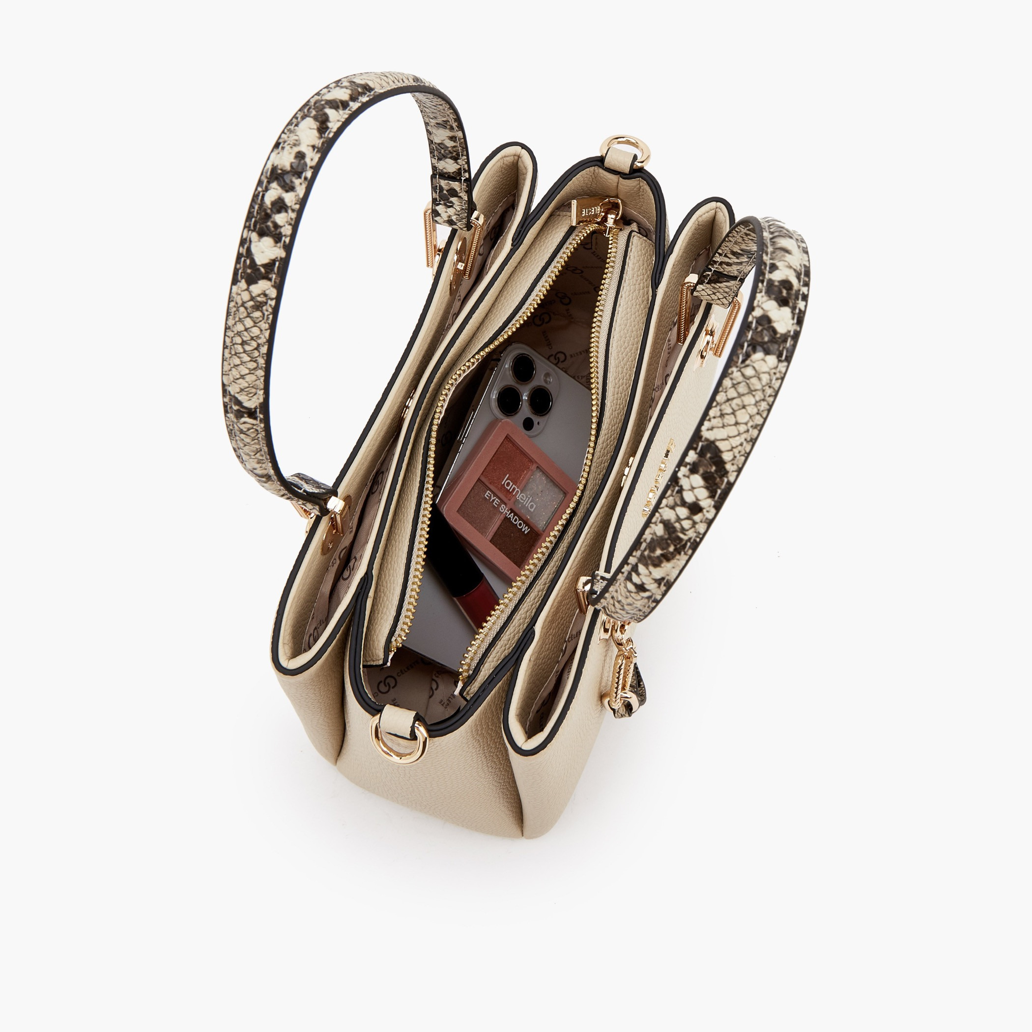 شنطة توتي سادة بحزام قابل للفصل وسحاب إغلاق من سيليست-women-bagsandwallets-handbags-image-7